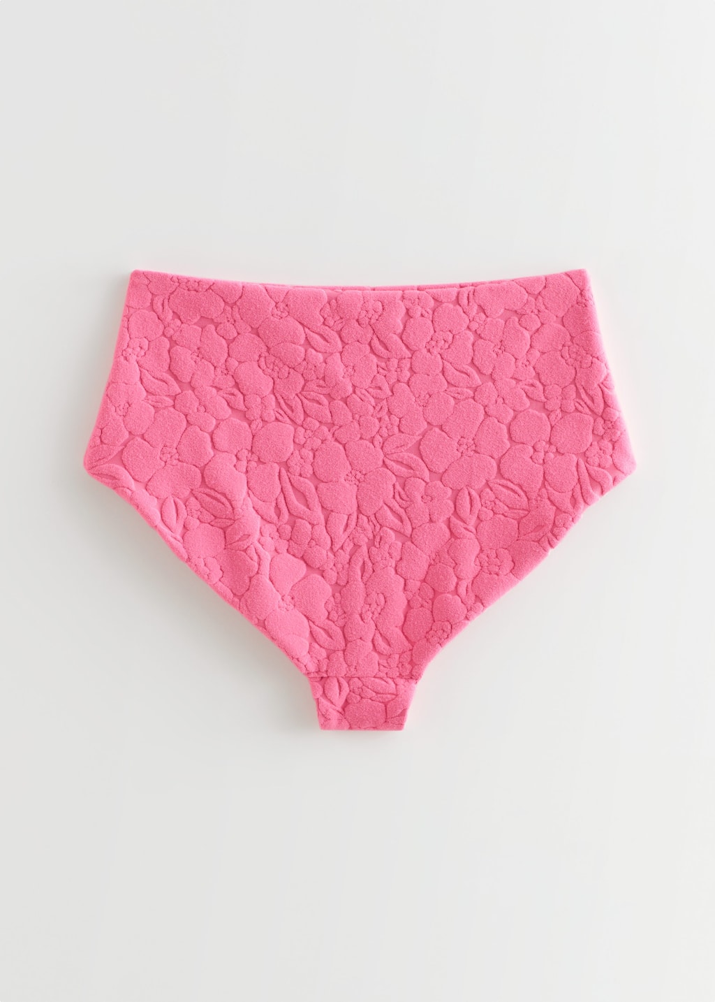 Textured Jacquard Bikini Briefs - Pink - Still Life