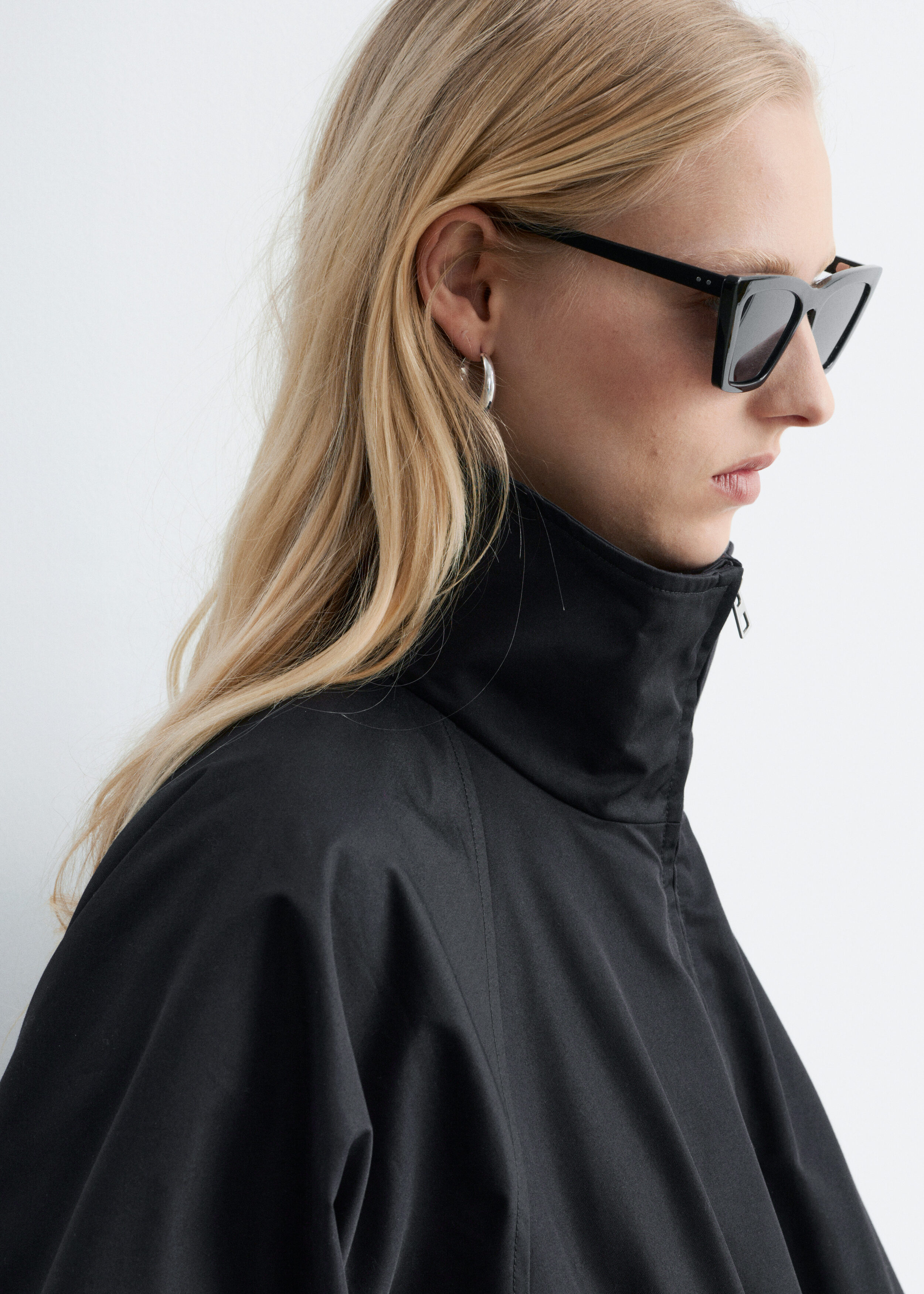 ジャケット・アウター darkwear black linen coating zip jacket Zip-Up Twill Jacket - Black - Jackets - & Other Stories US