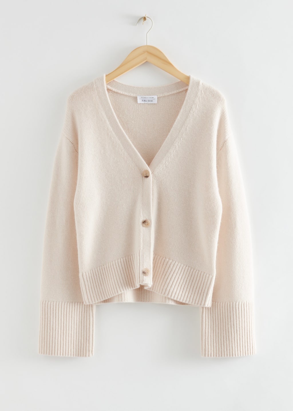 Oversized Wool Knit Cardigan - Black - Still Life