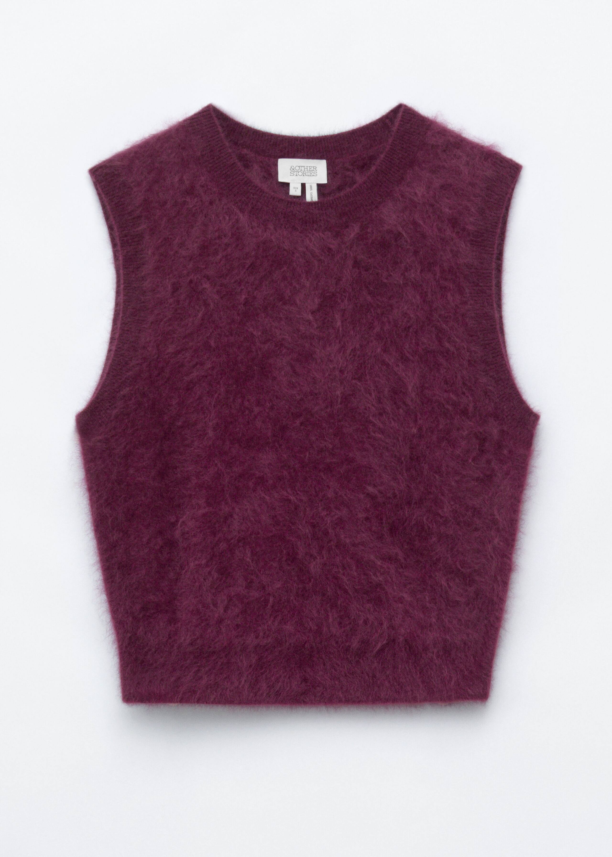 Brushed Cashmere Vest - Dark Red - Still Life