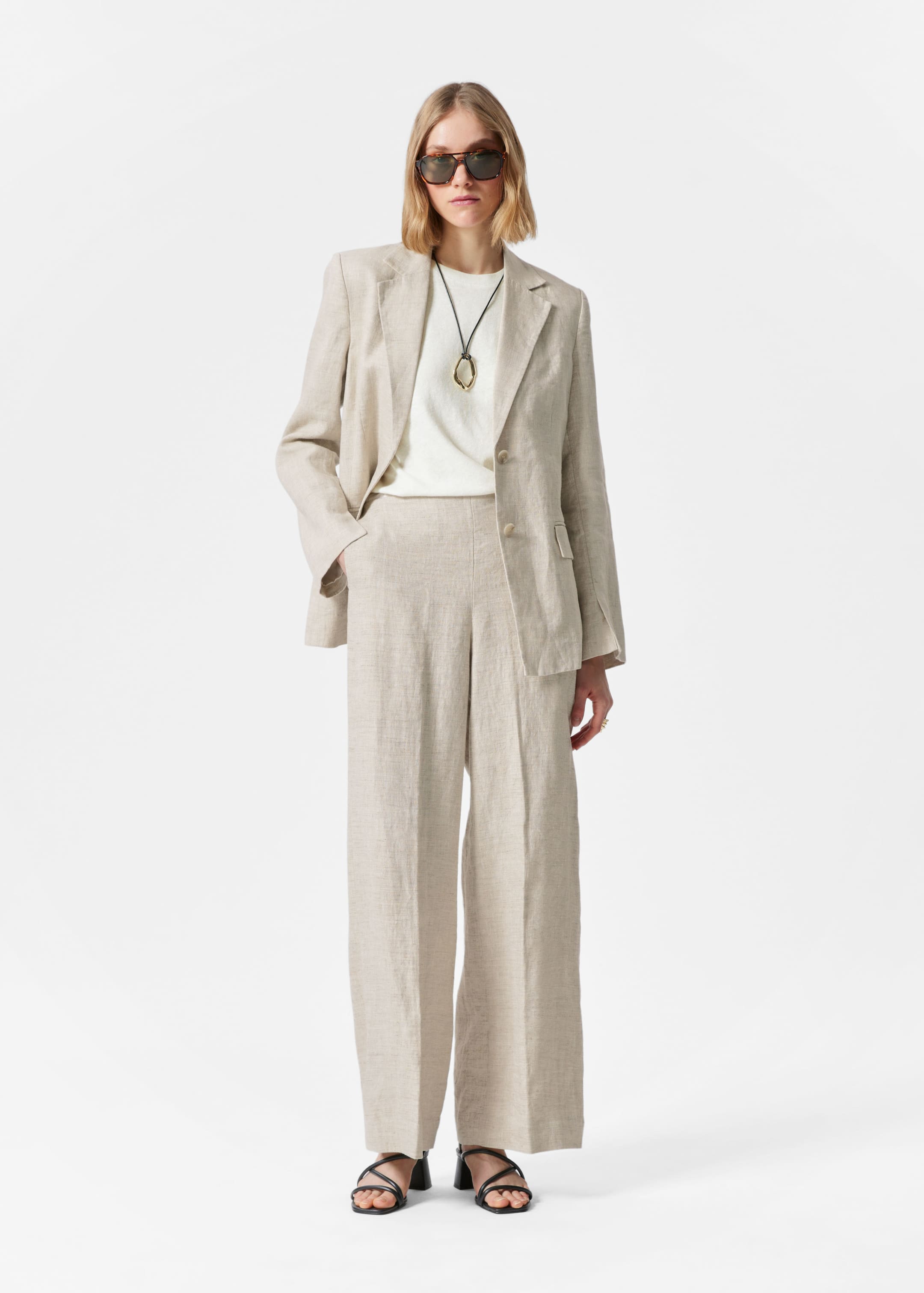 Grösseres Bild ansehen: Luftige High-Waist-Hose - Weizen - DAMEN | H&M CH 1
