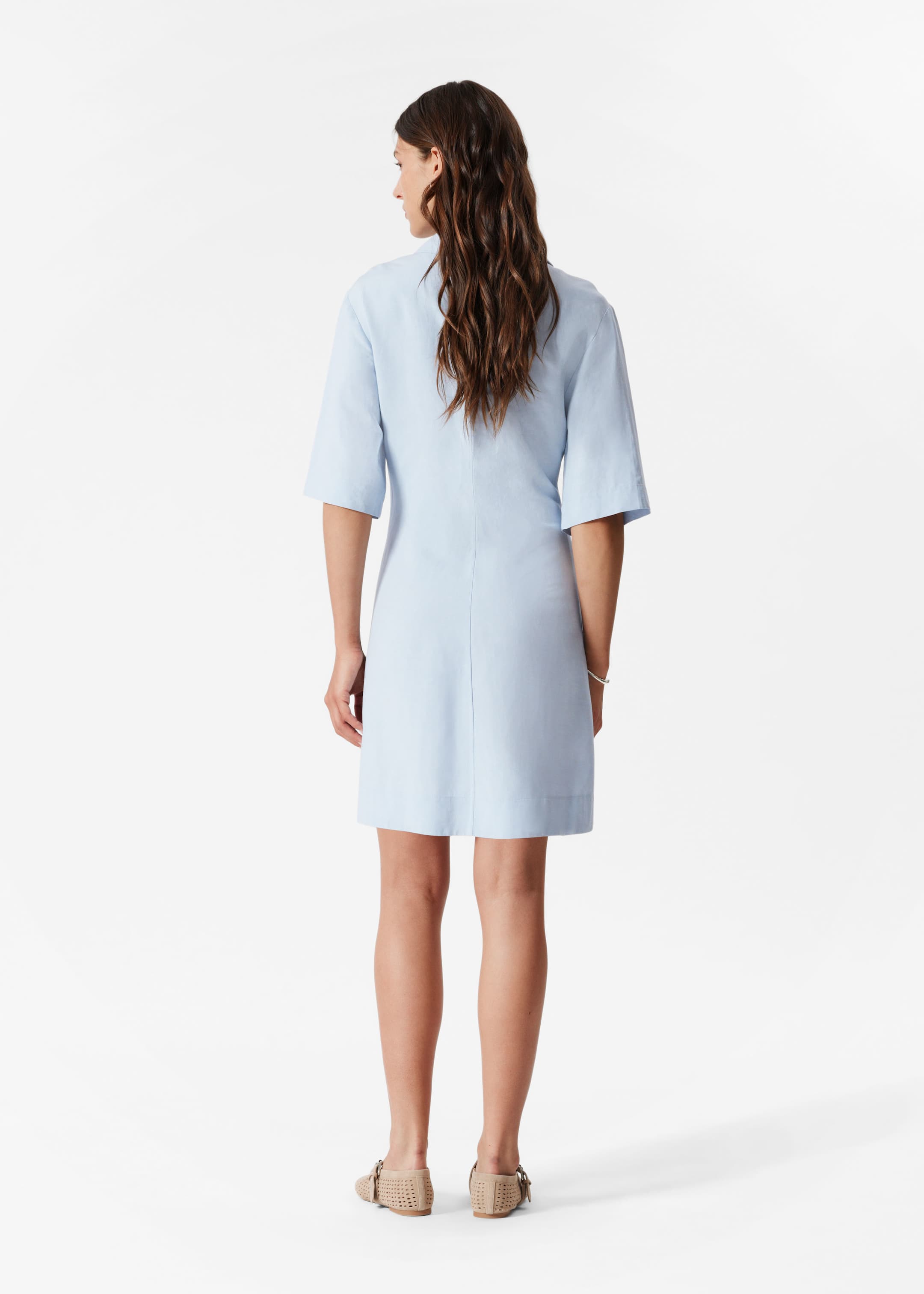 Zobrazit větší obrázek: Shirt Mini Dress - Prašná modrá - ŽENY | H&M CZ 3