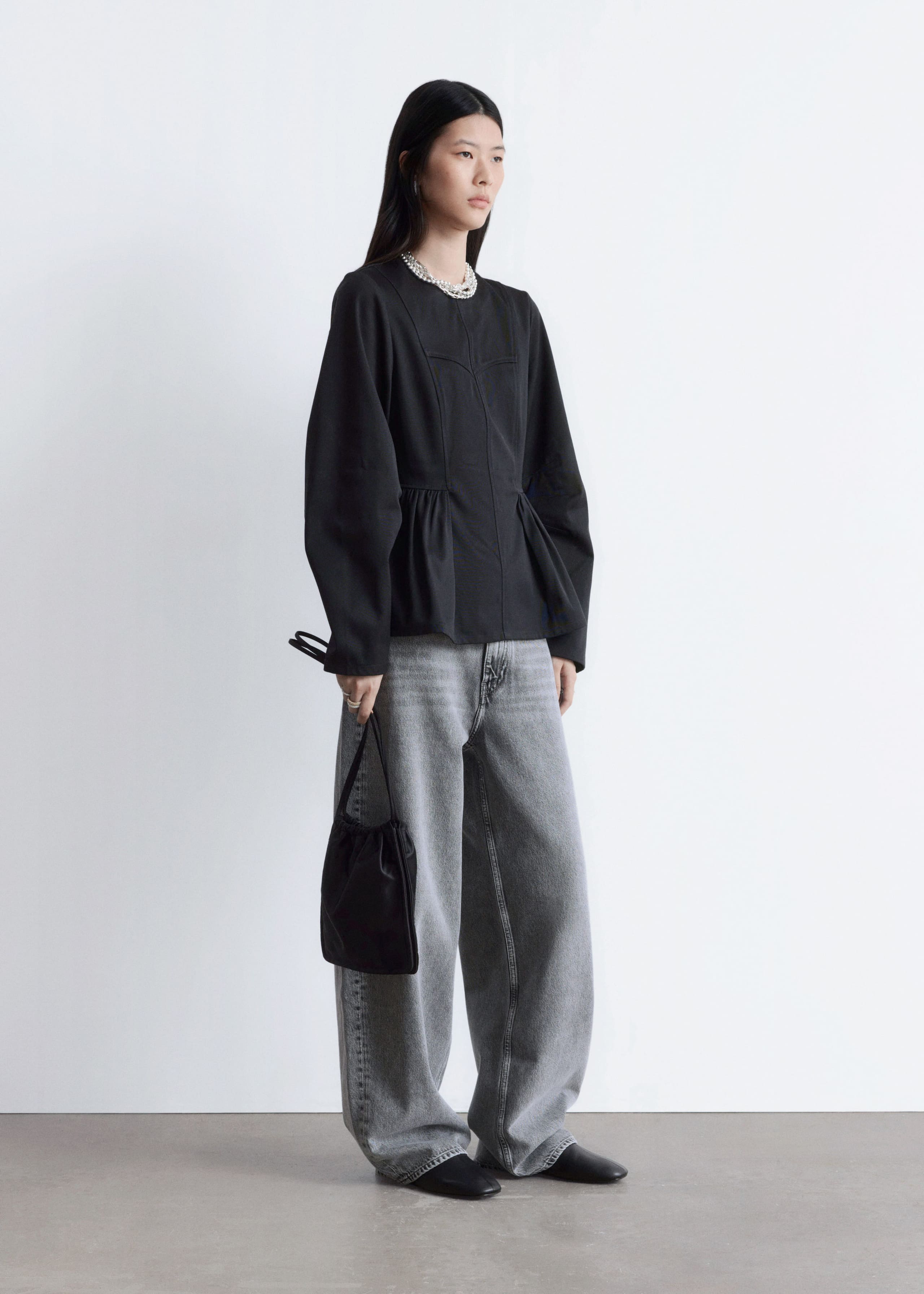 Image of Cotton Peplum Top