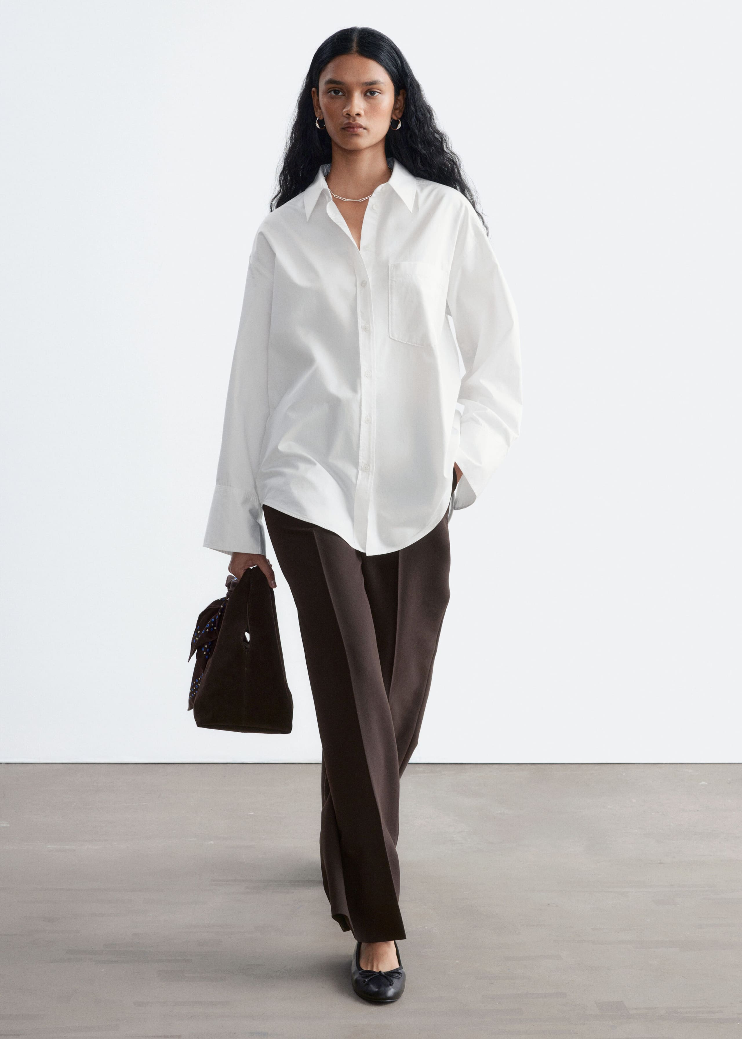Cotton Shirt - White - Lookbook