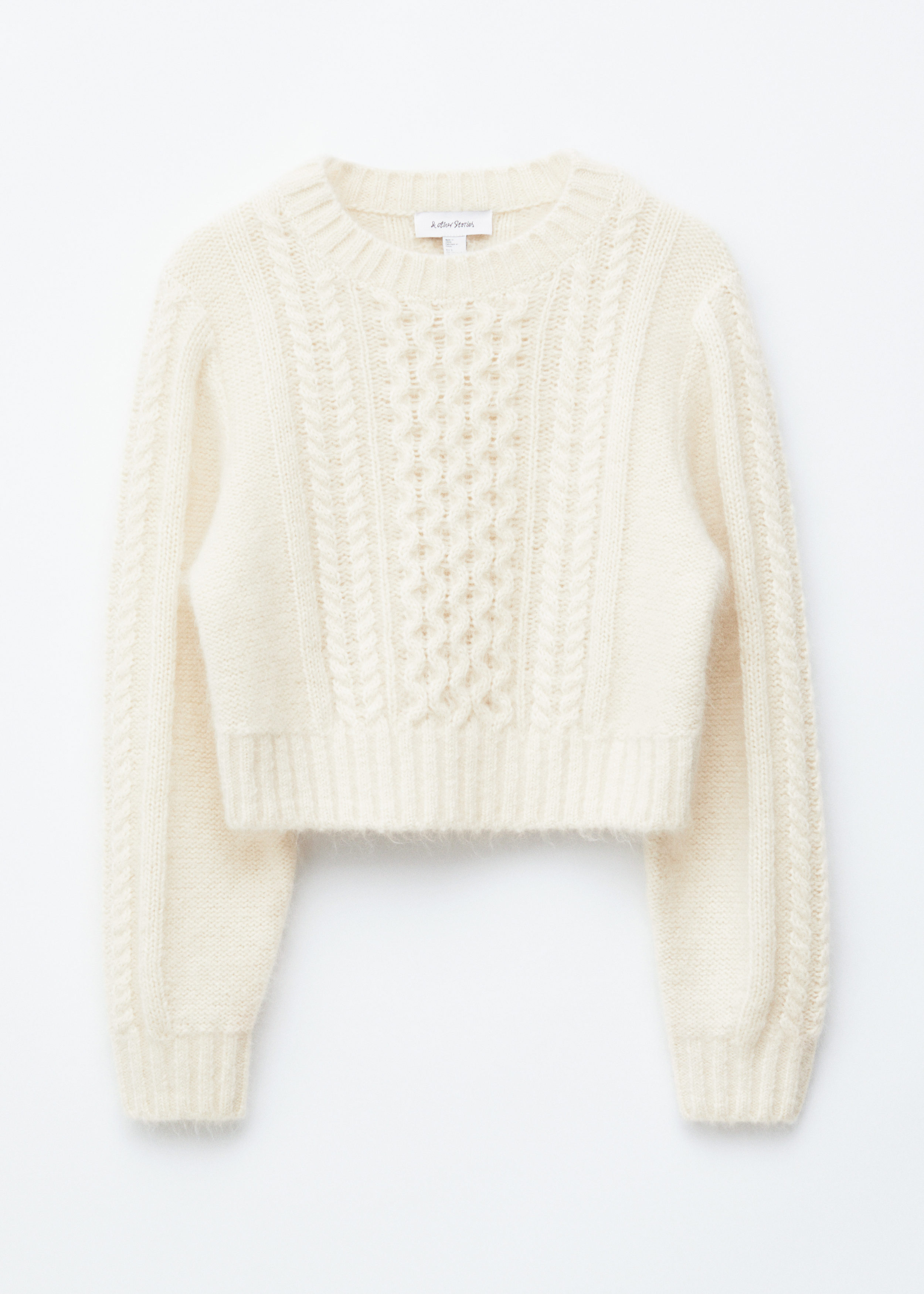 Cropped Cable-Knit Jumper