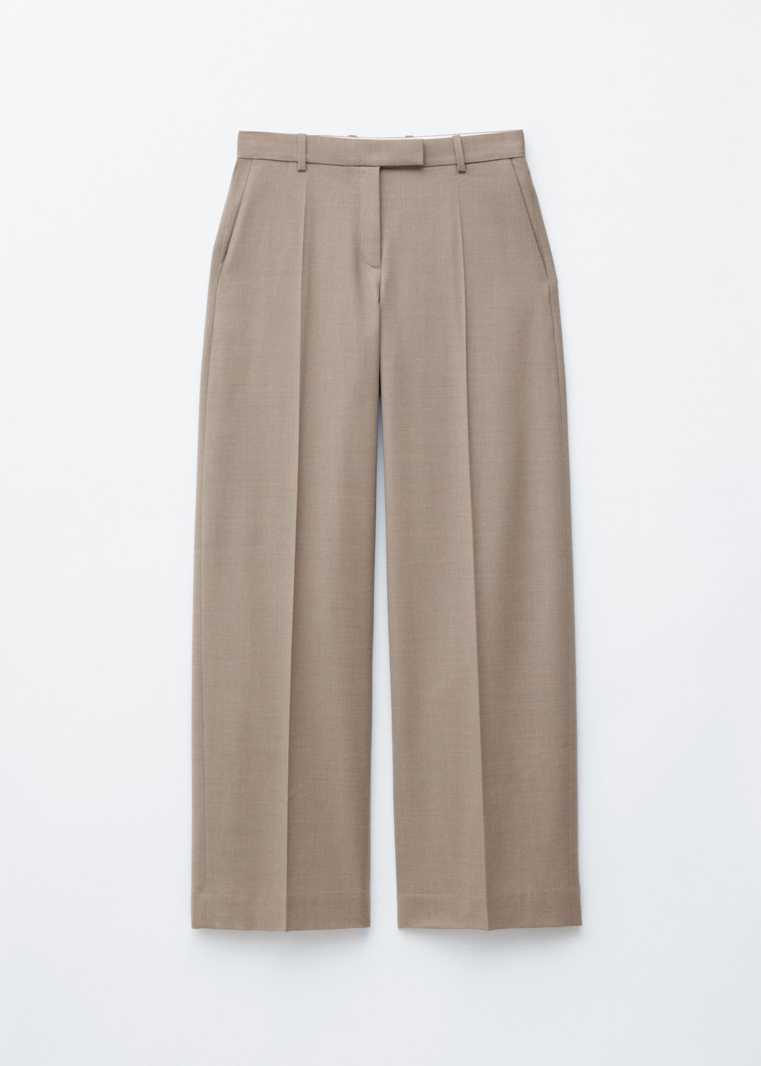 Merino Wool Press-Crease Trousers