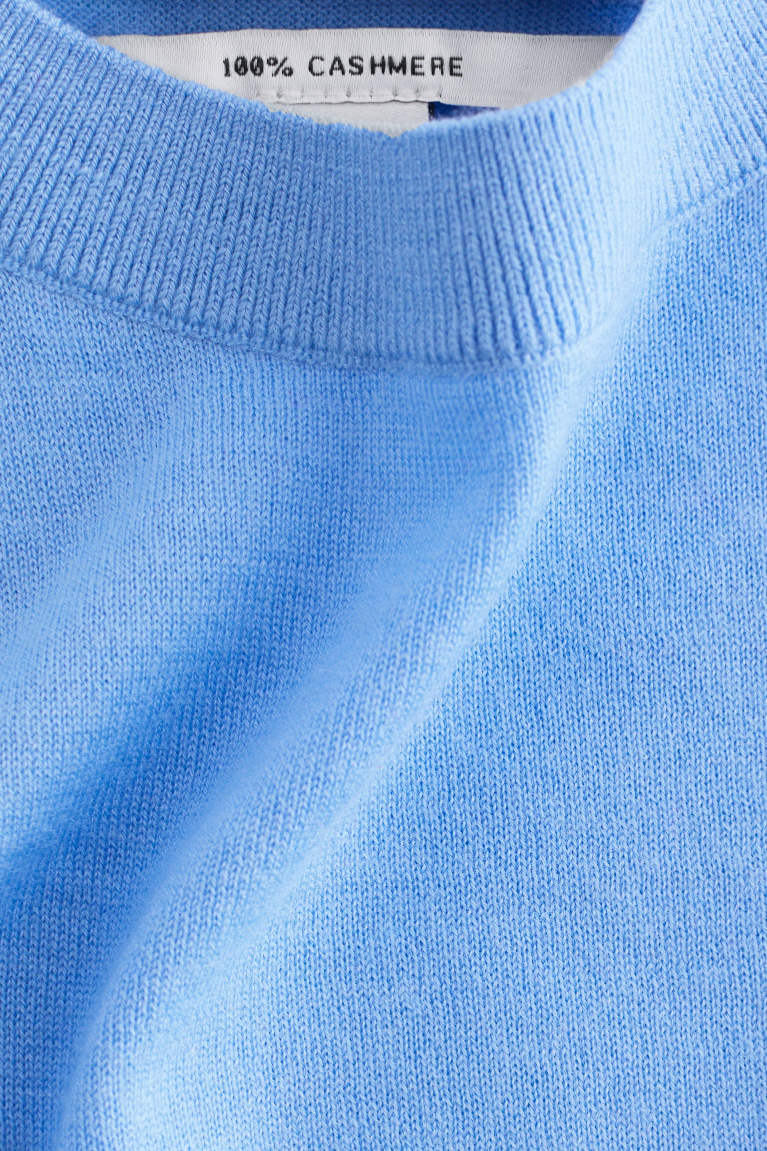 Sweatervest i kashmir - Himmelblå/Knaldrød/Kakigrøn - 2