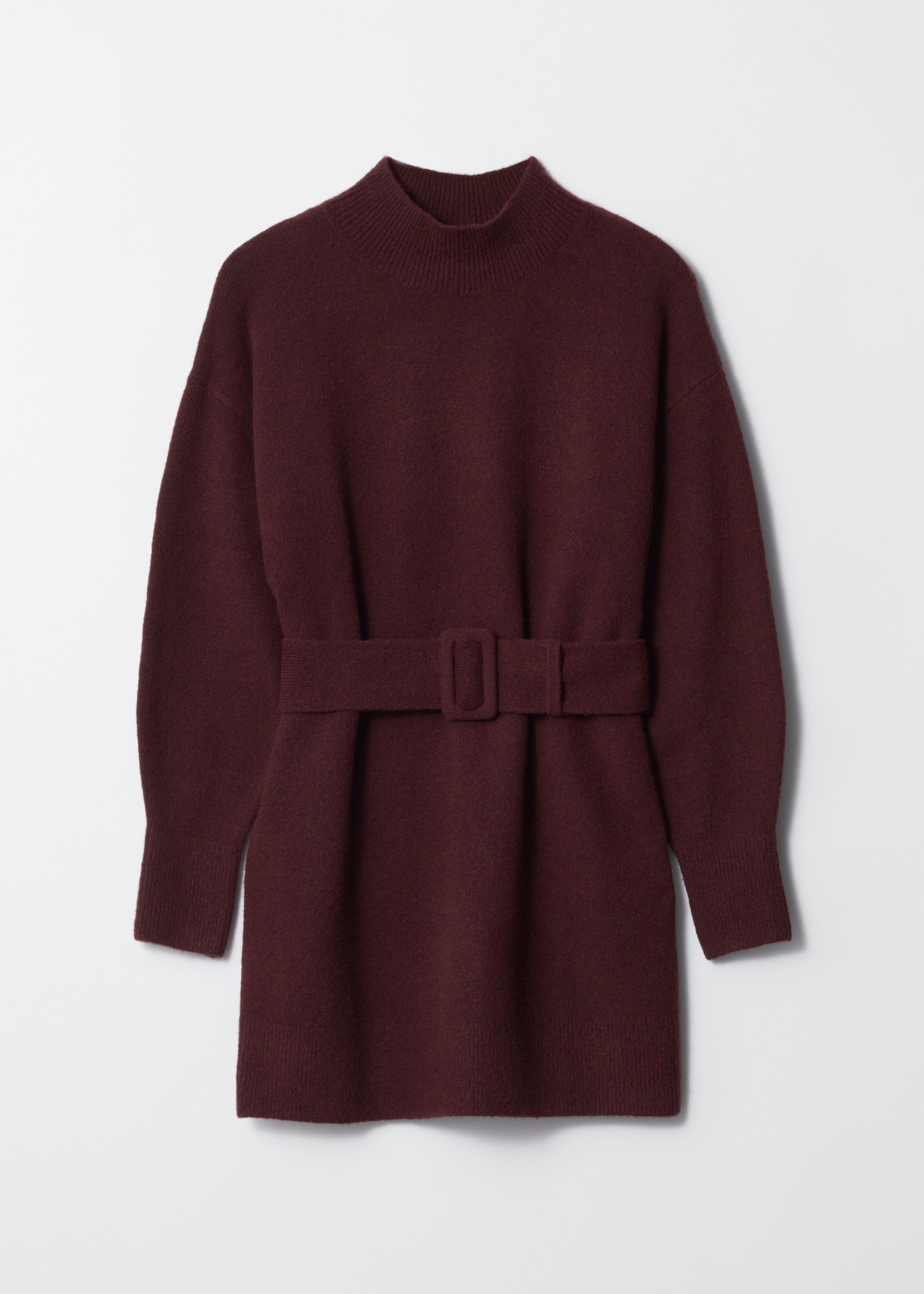 Belted Mini Knit Dress - Black - Still Life