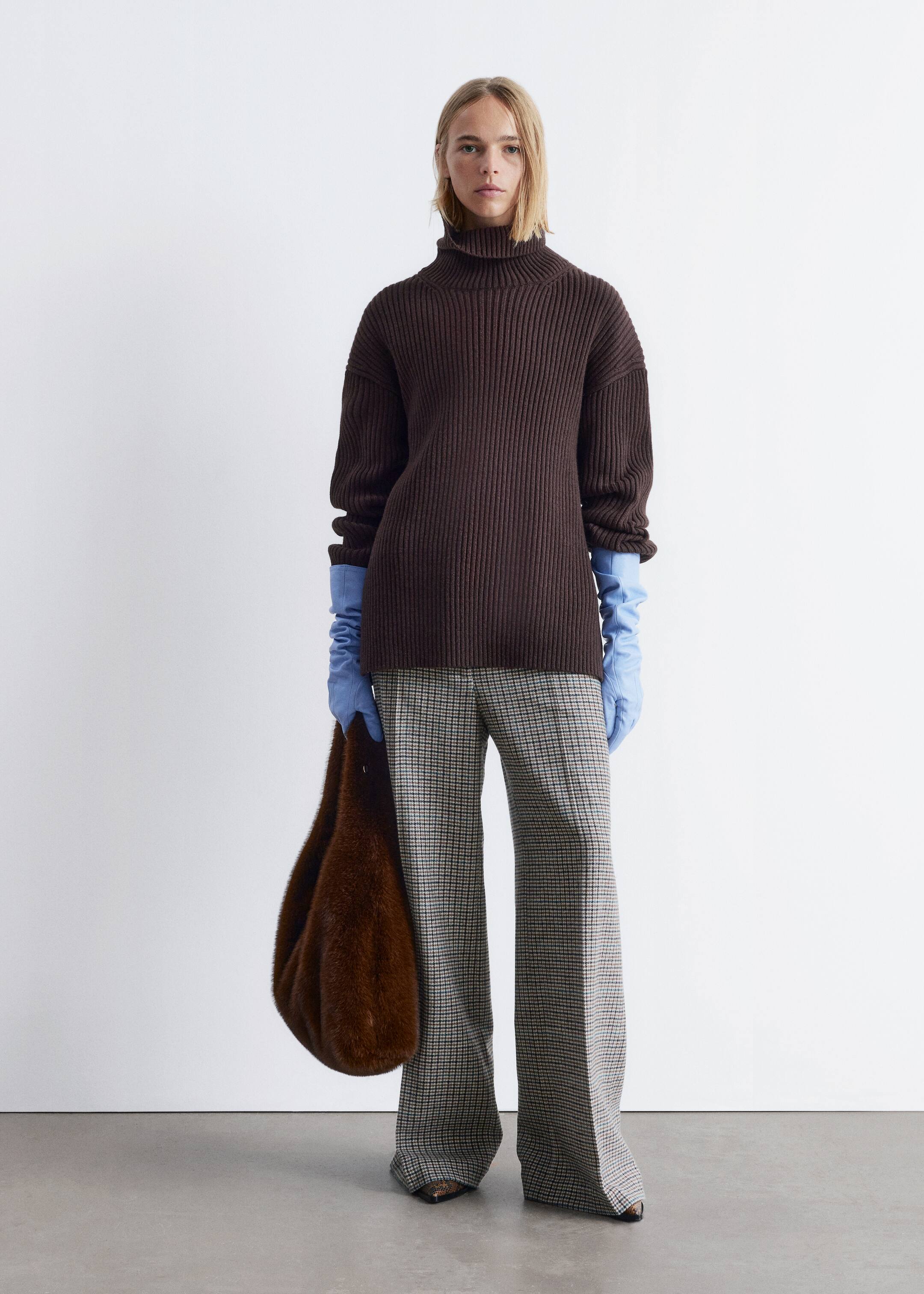 Größeres Bild anzeigen: Strickpullover aus Wolle mit Rollkragen - Braun - Ladies | H&M AT 2