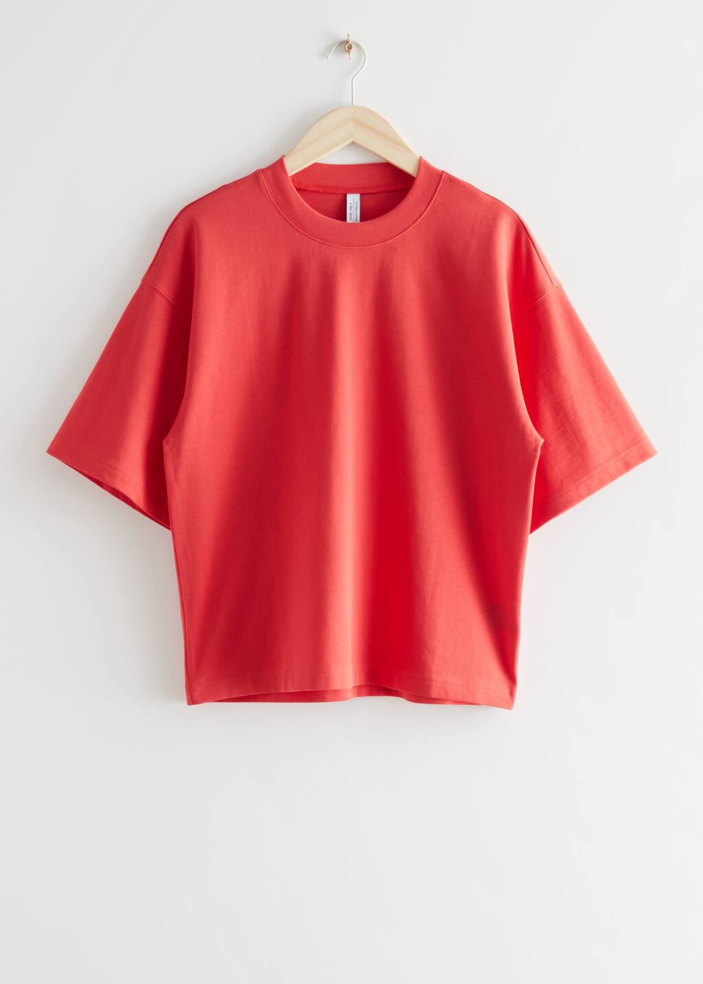 Boxy Crewneck TShirt - Light Beige - Bodegón