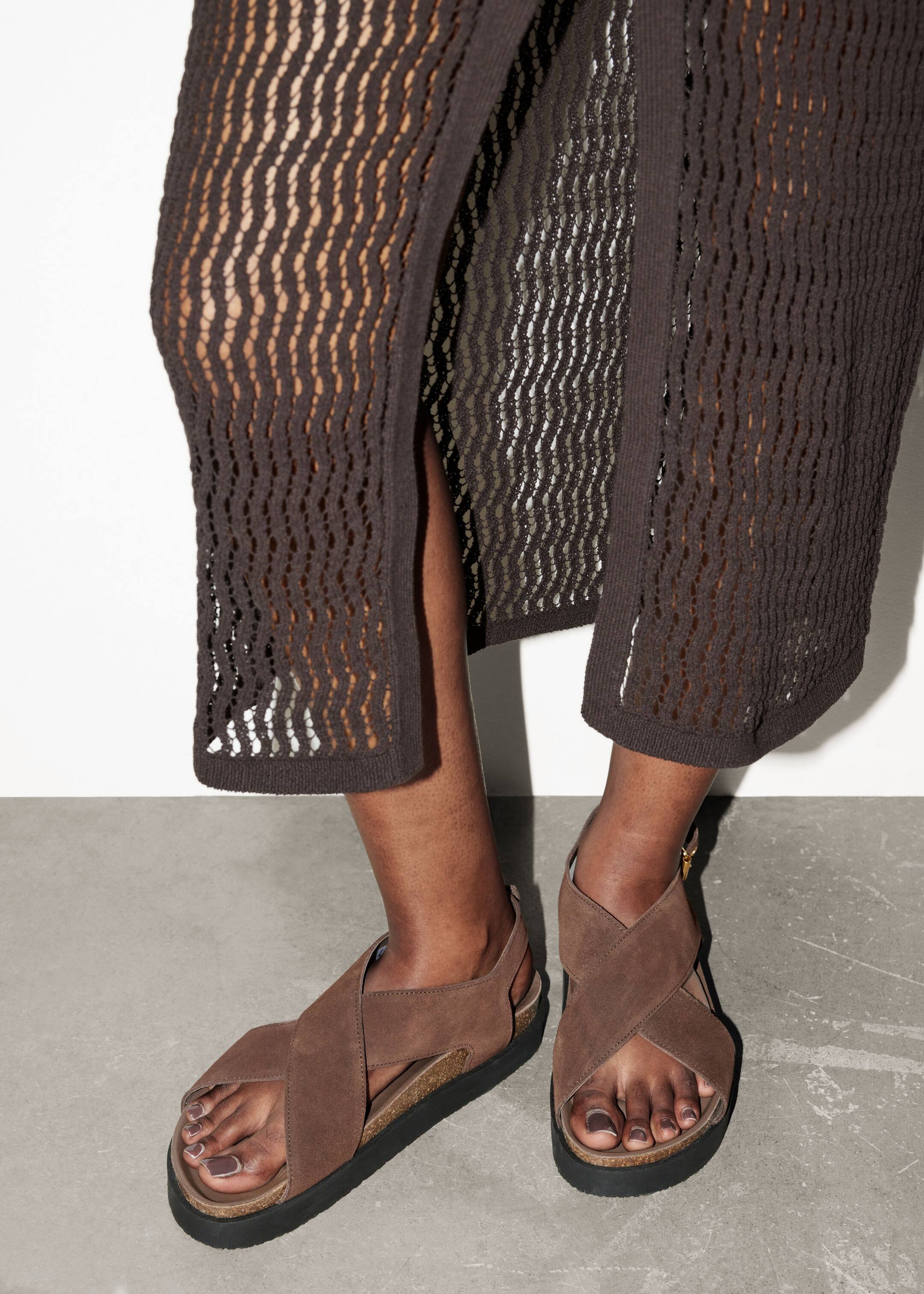 View larger image: Criss-Cross Leather Sandals - Brown - Ladies | H&M GB 2