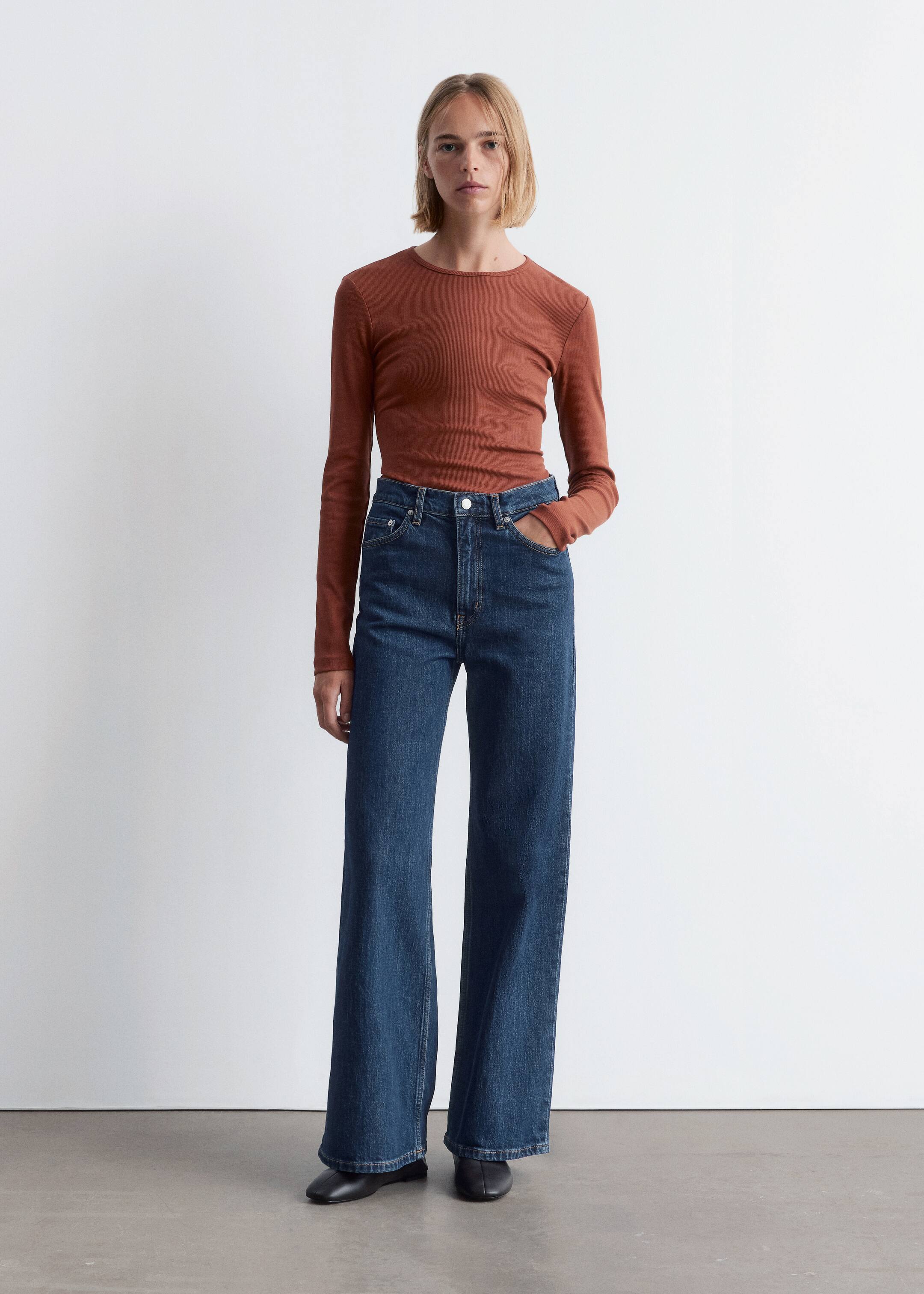 Προβολή μεγαλύτερης εικόνας: Wide-Leg Jeans - Μπλε Μεσαίο - Ladies | H&M GR 3