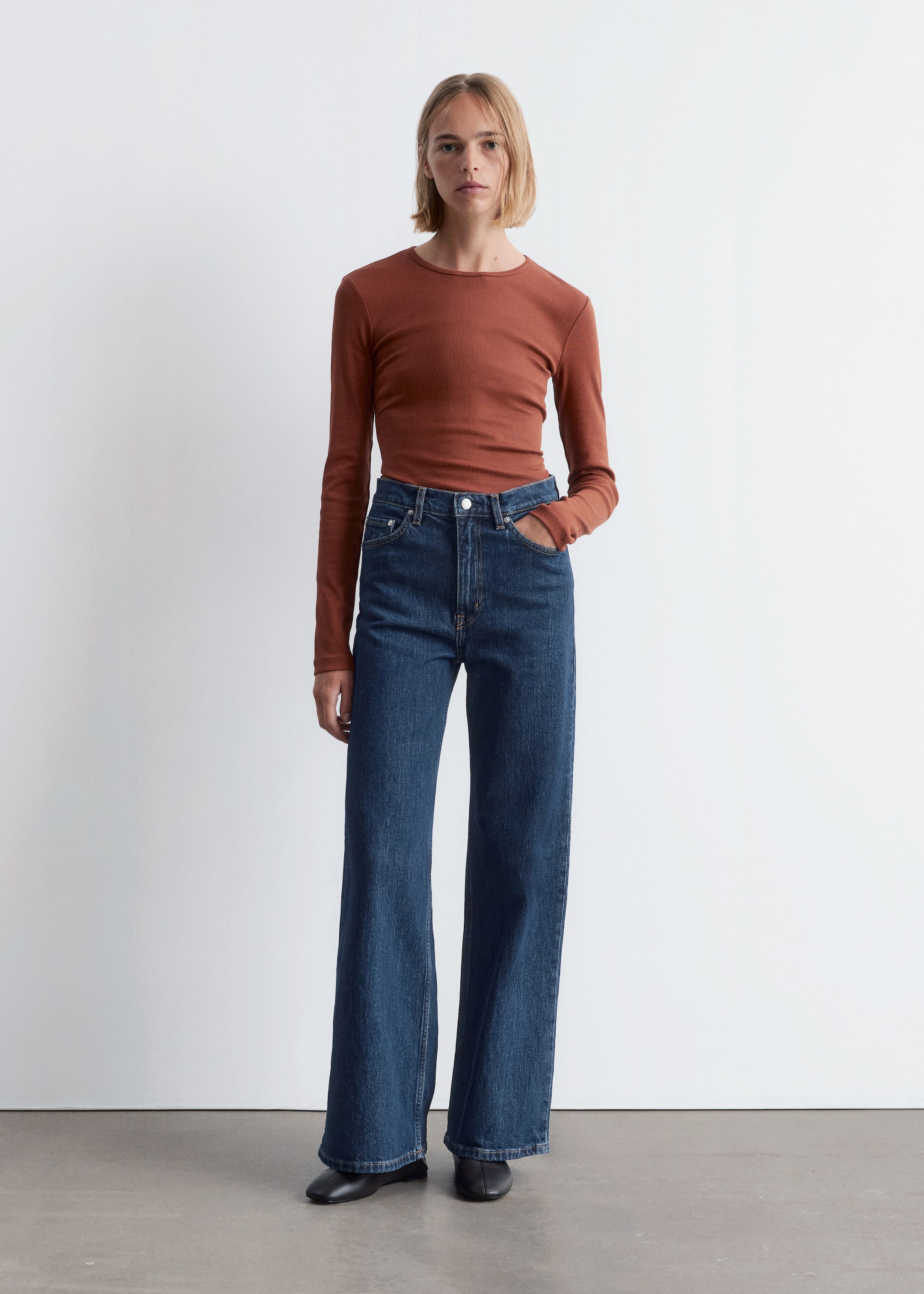 Se større billede: Jeans med vide ben - Mellemblå - DAME | H&M DK 3