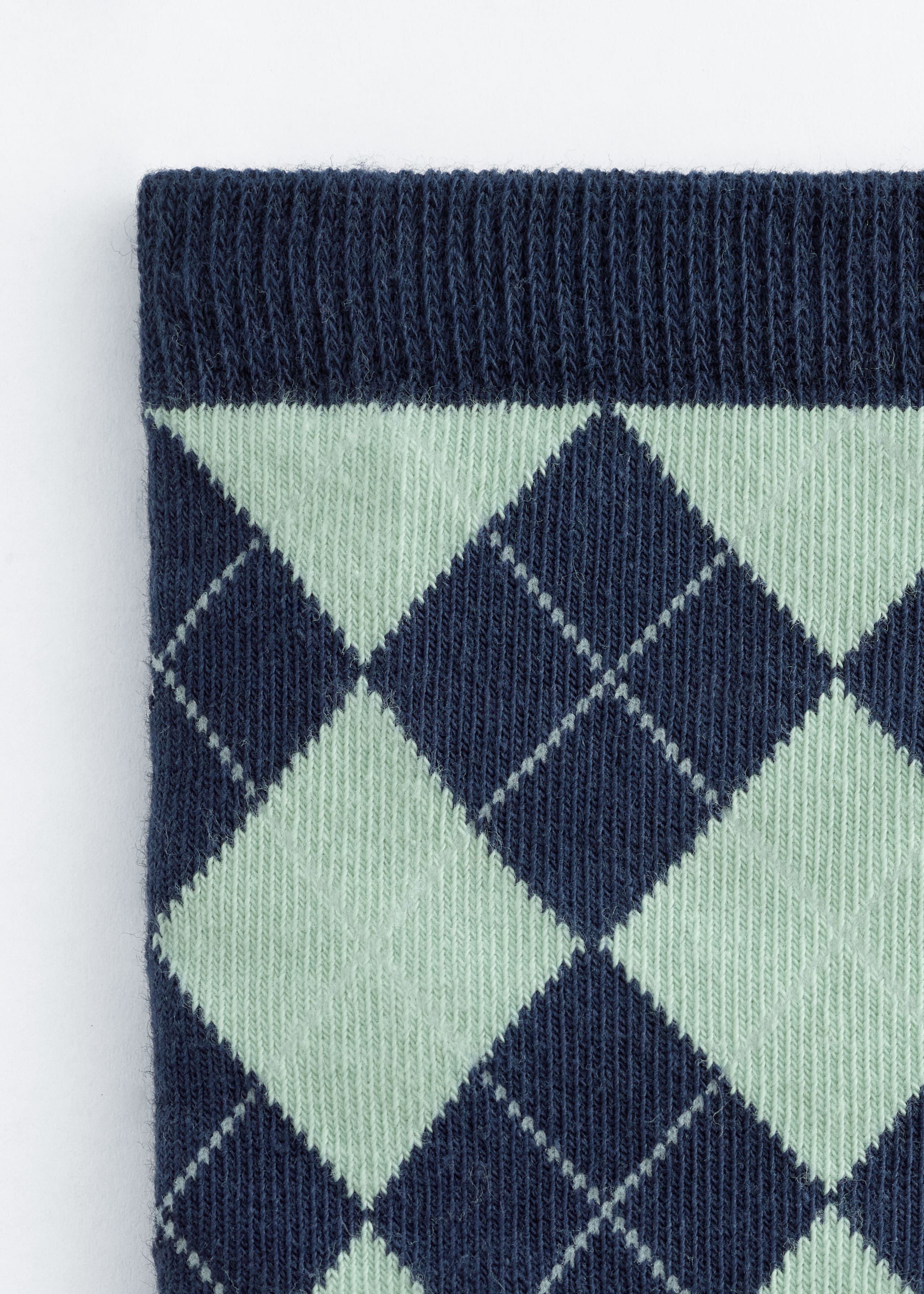 Harlequin Pattern Socks - Vert/Bleu - Still Life