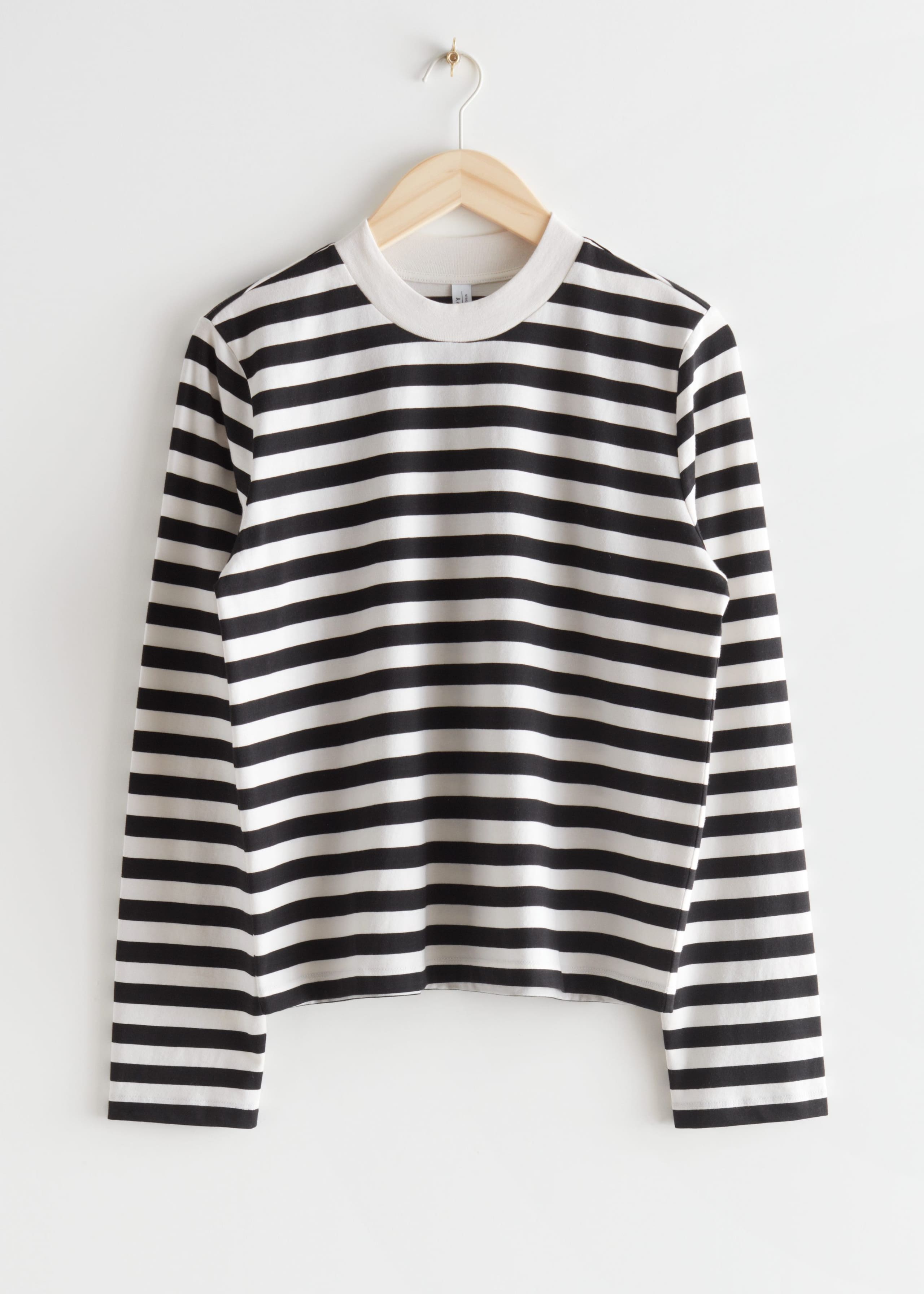 Relaxed Cotton Top - Black/White Stripes - Still Life