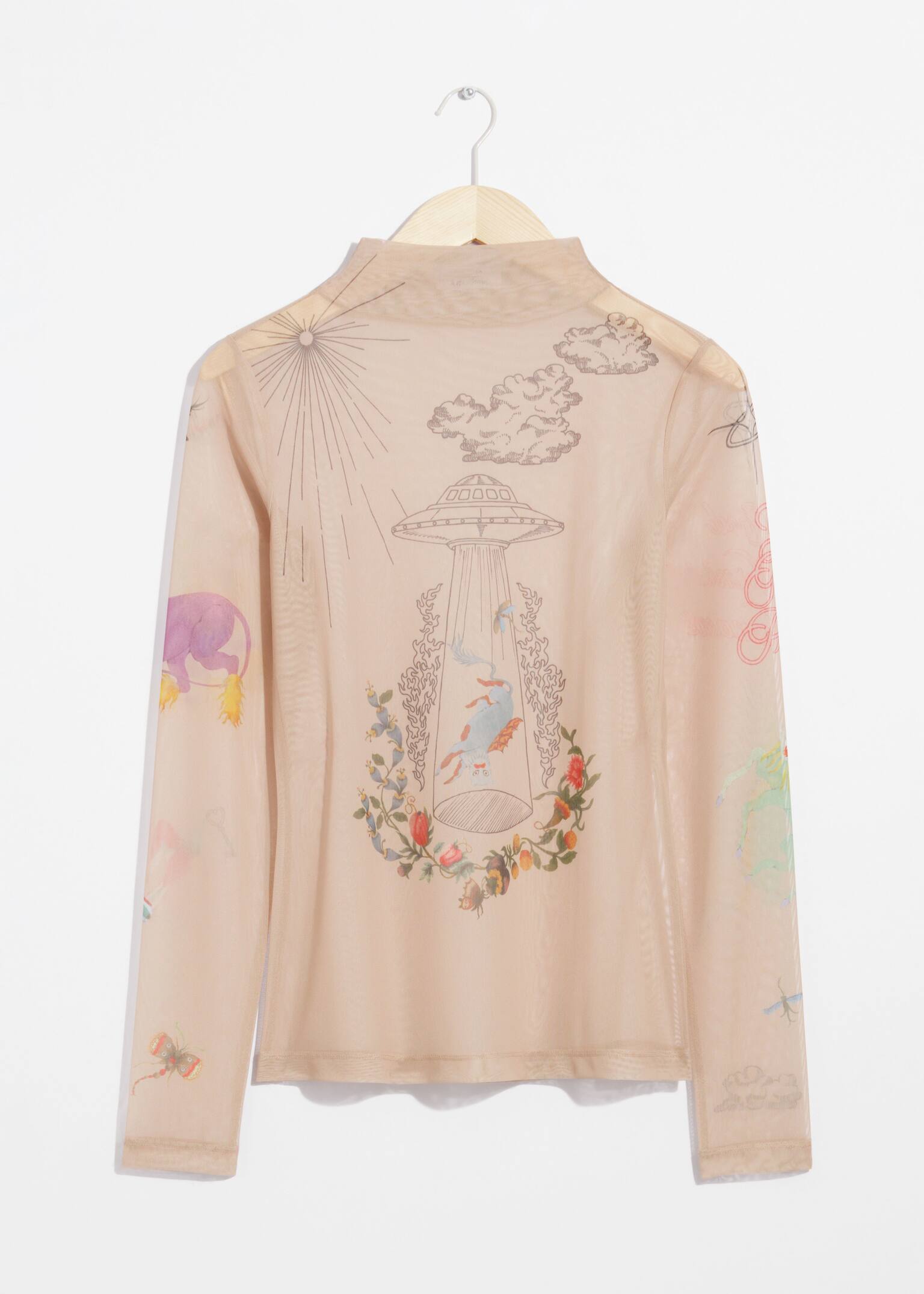 Top de cuello falso - Estampado beige/Rojo/Rayas negras/Marrón oscuro/Estampado beige/Rayas negras y beige/Estampado de leopardo/Estampado floral/Estampado de leopardo marrón/Cuadros negros y marrones/Estampado morado