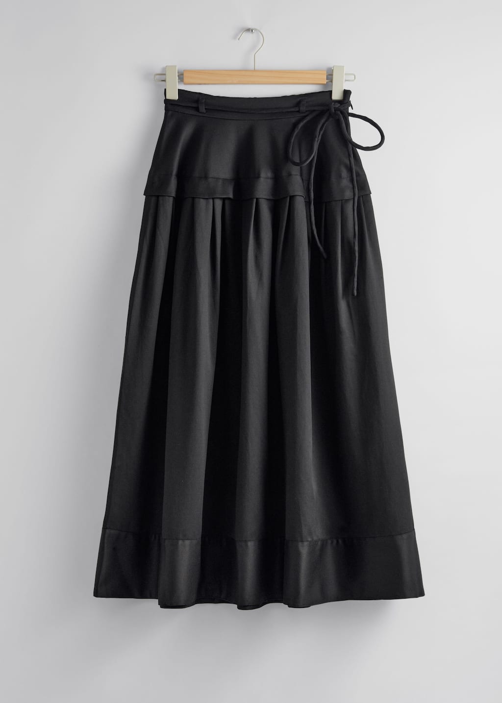 Tie-Waist Midi Skirt
