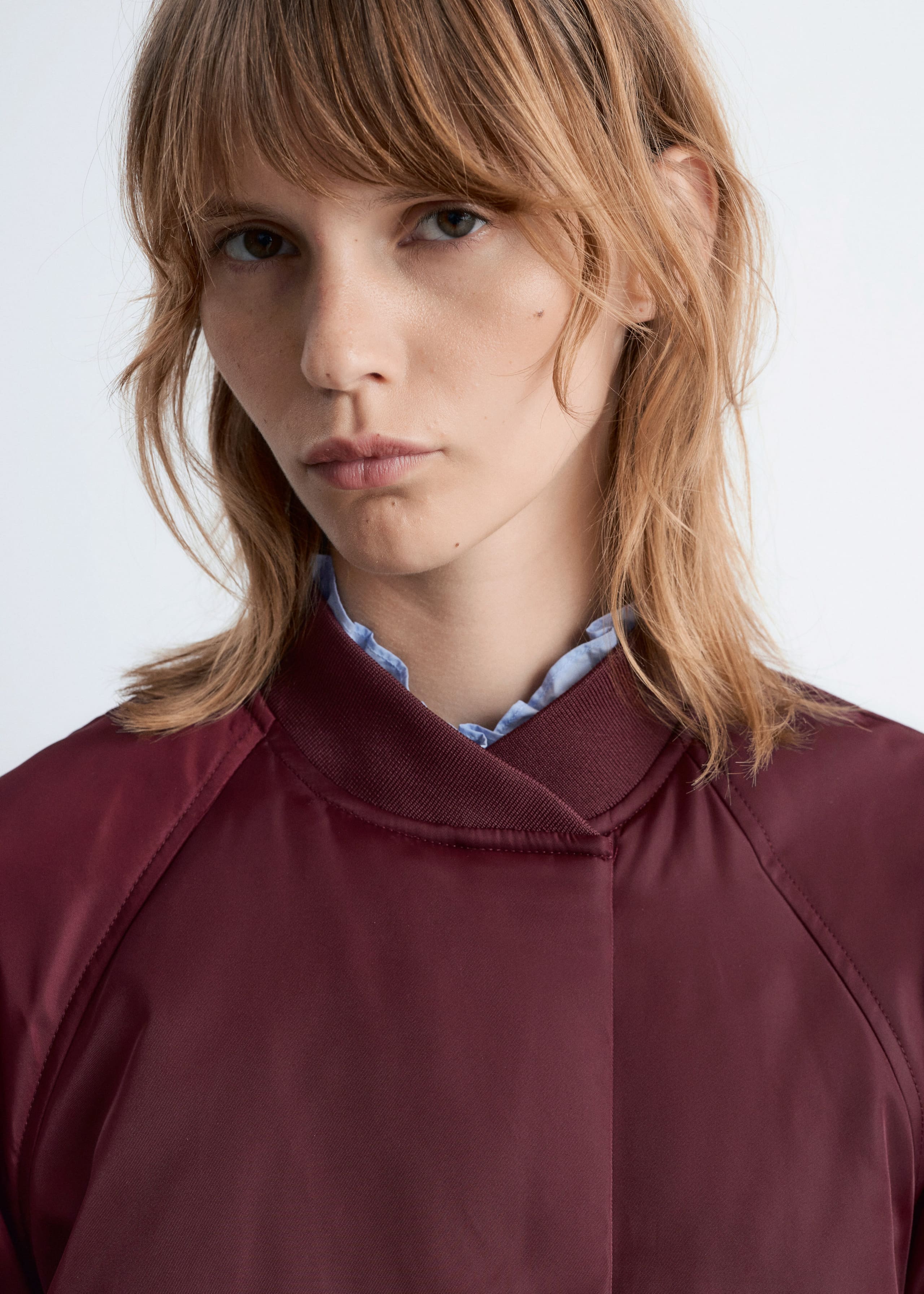 Image of Voluminous-Sleeve Bomber Jacket