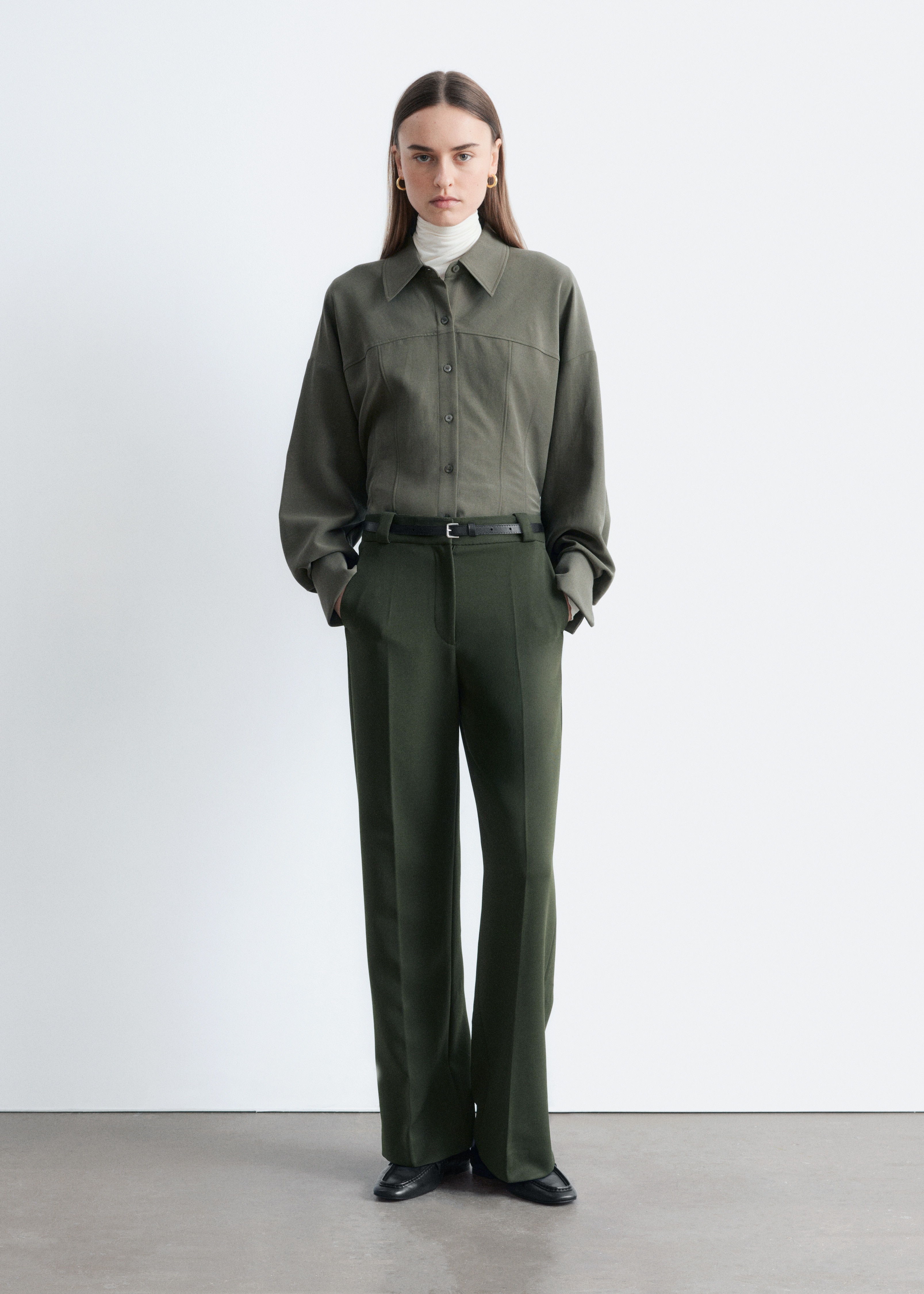 Press-Crease Trousers - Dunkelgrün/Schwarz/Navyblau/Dunkelbraun/Cremefarben/Dunkelrot