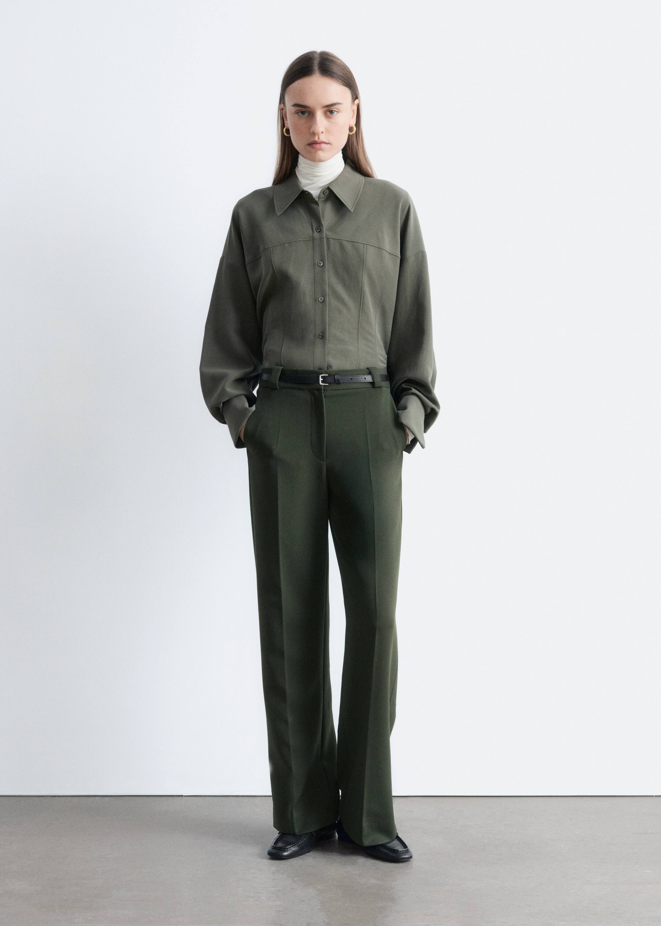 Größeres Bild ansehen: Press-Crease Trousers - Dunkelgrün - Ladies | H&M DE 1