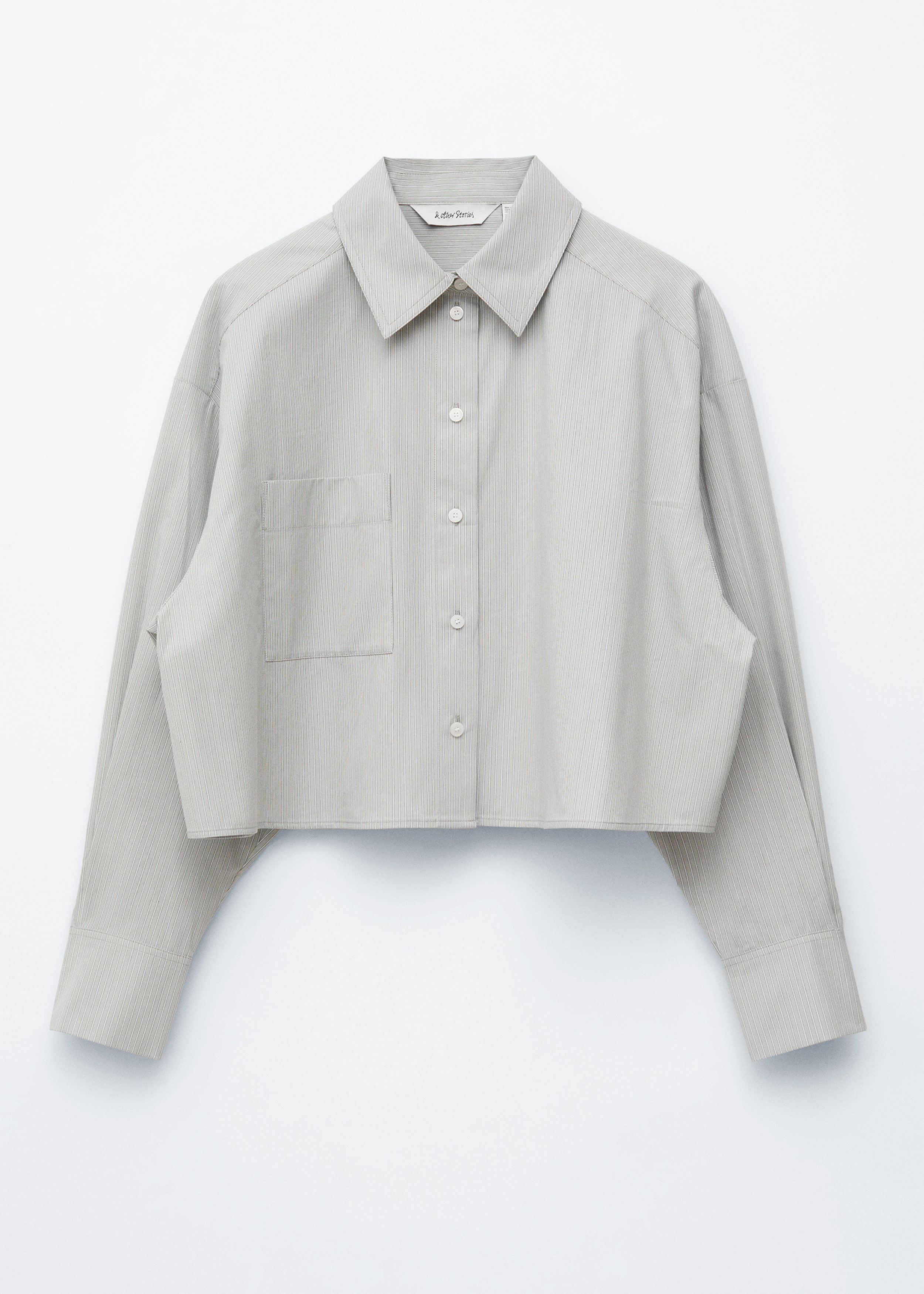 Cropped Oversized Cotton Shirt