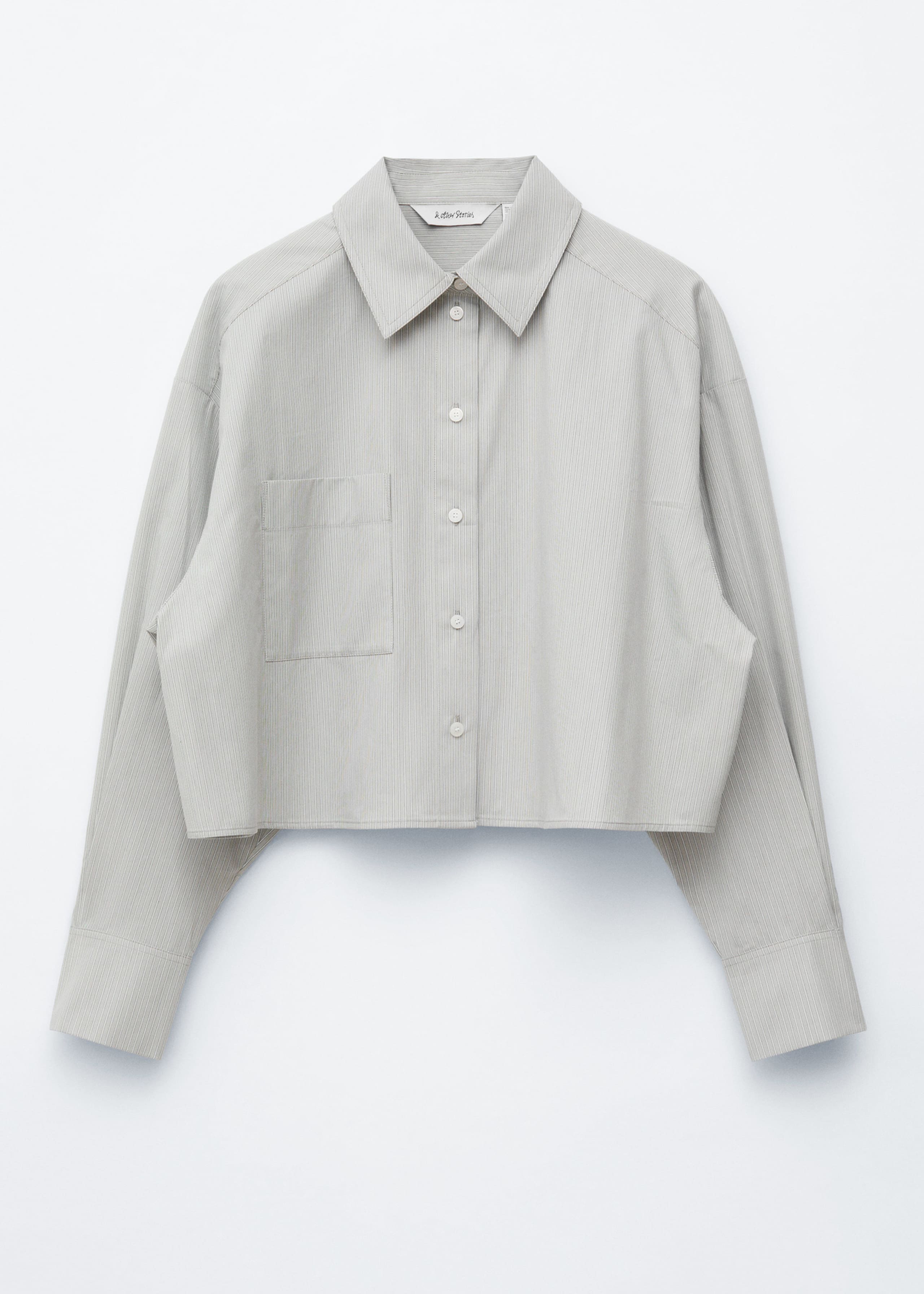 Image of Kurze Oversized-Bluse aus Baumwolle