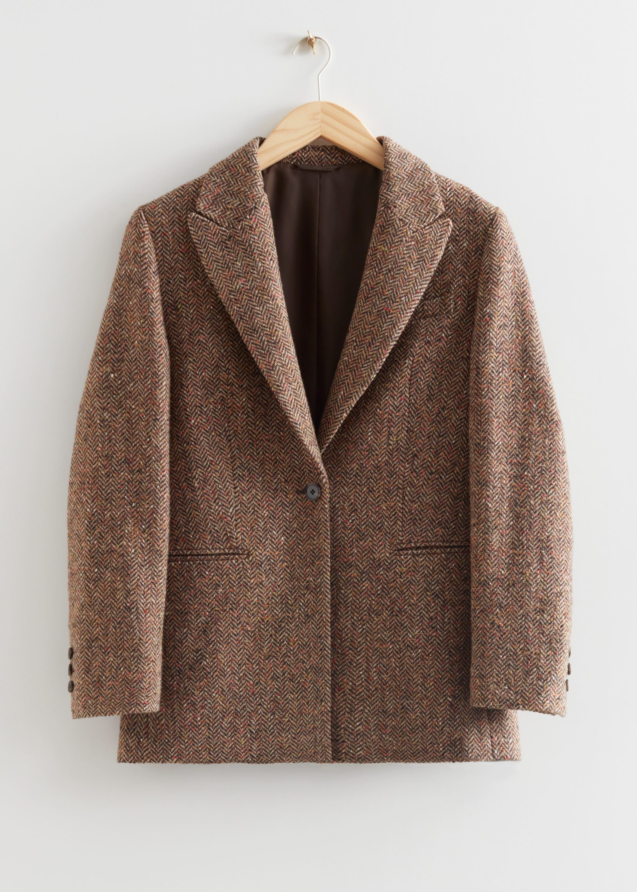 Oversized Blazer - Brown - Still Life