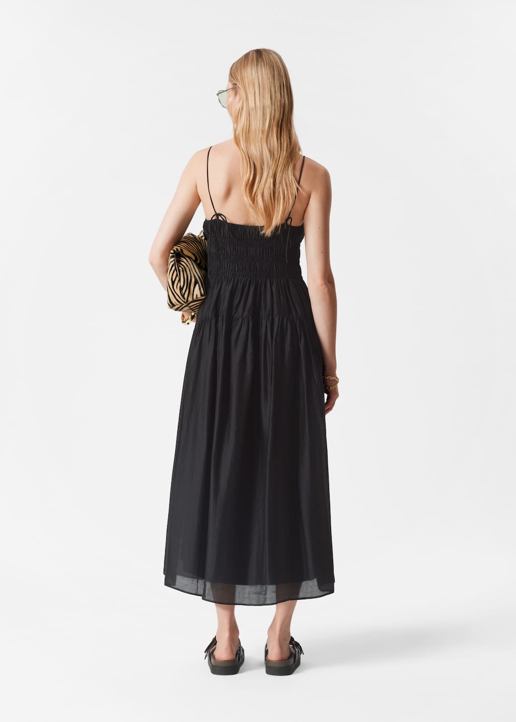 Midikleid mit Raffungen