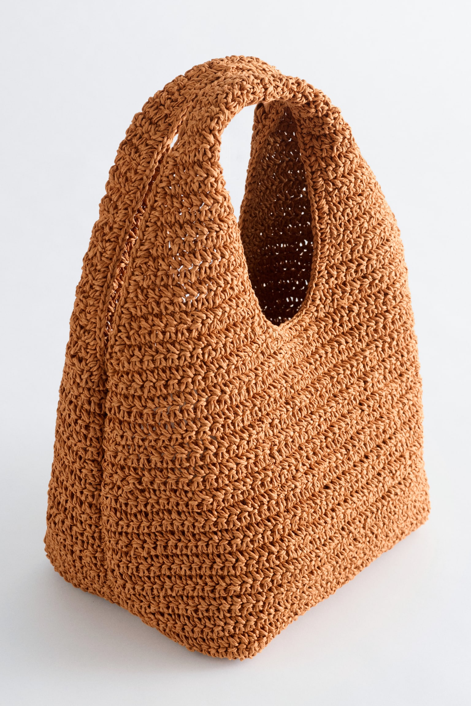 Мини тоте от хартиена слама-Тъмно бежово - 4