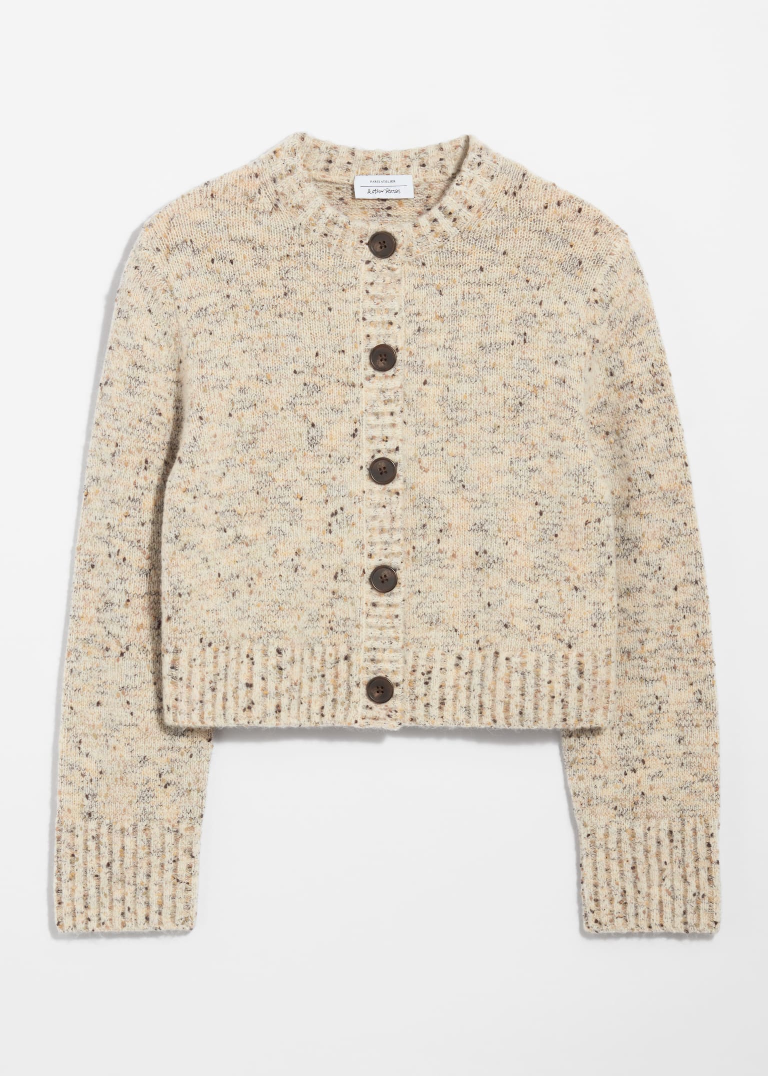 Cardigan boutonné en maille - Taupe - 2