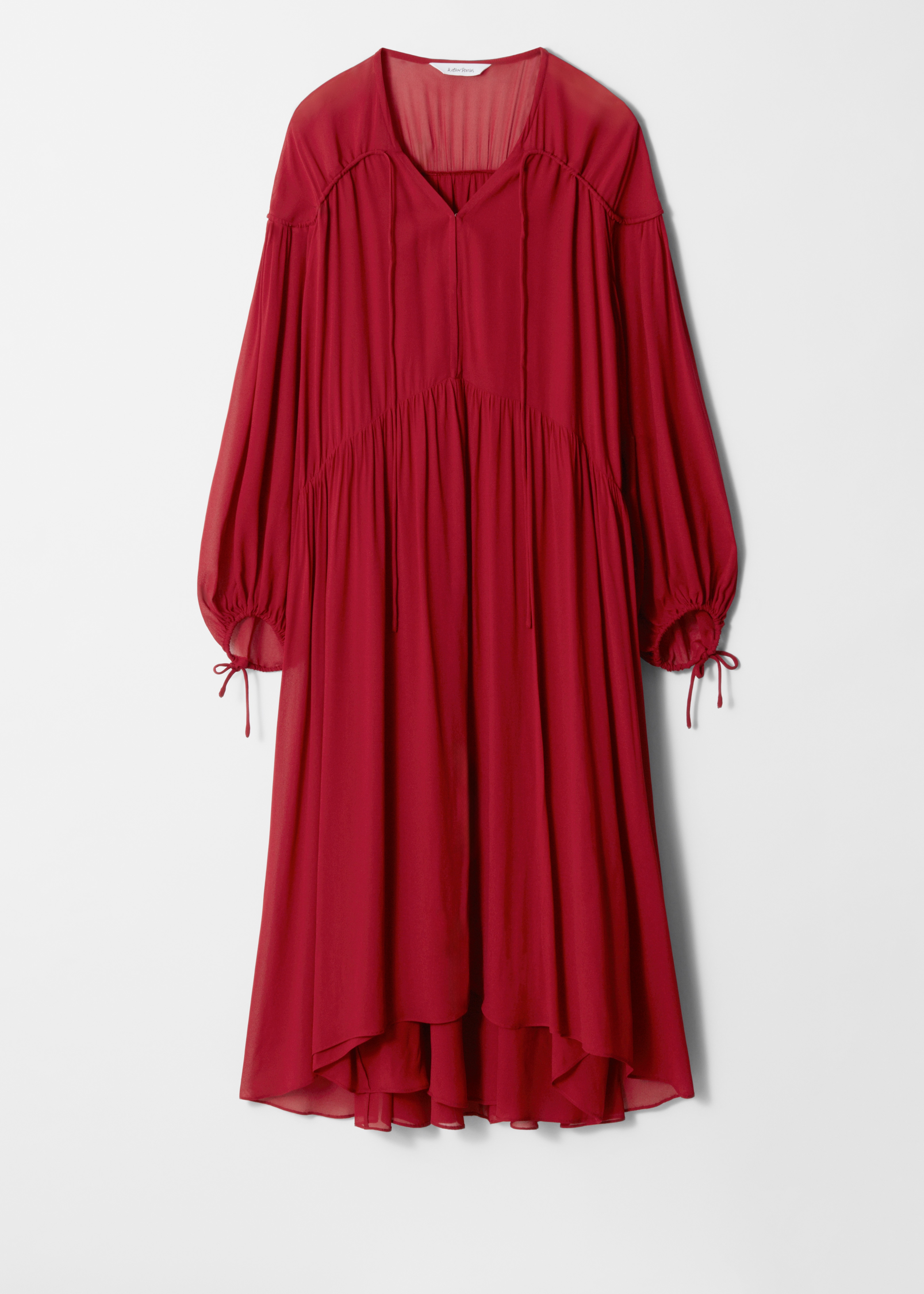 Robe longue fluide - Rouge foncé