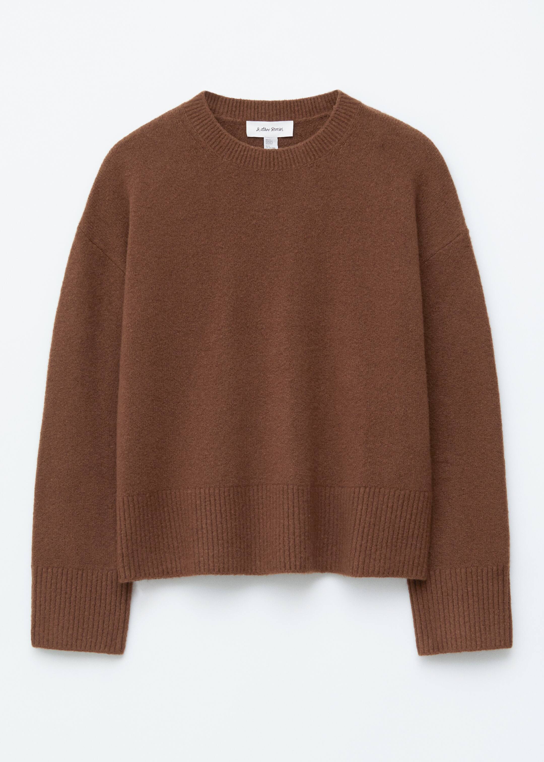 Zobraziť väčší obrázok: Voľný pletený sveter - Tmavohnedá - ŽENY | H&M SK 6
