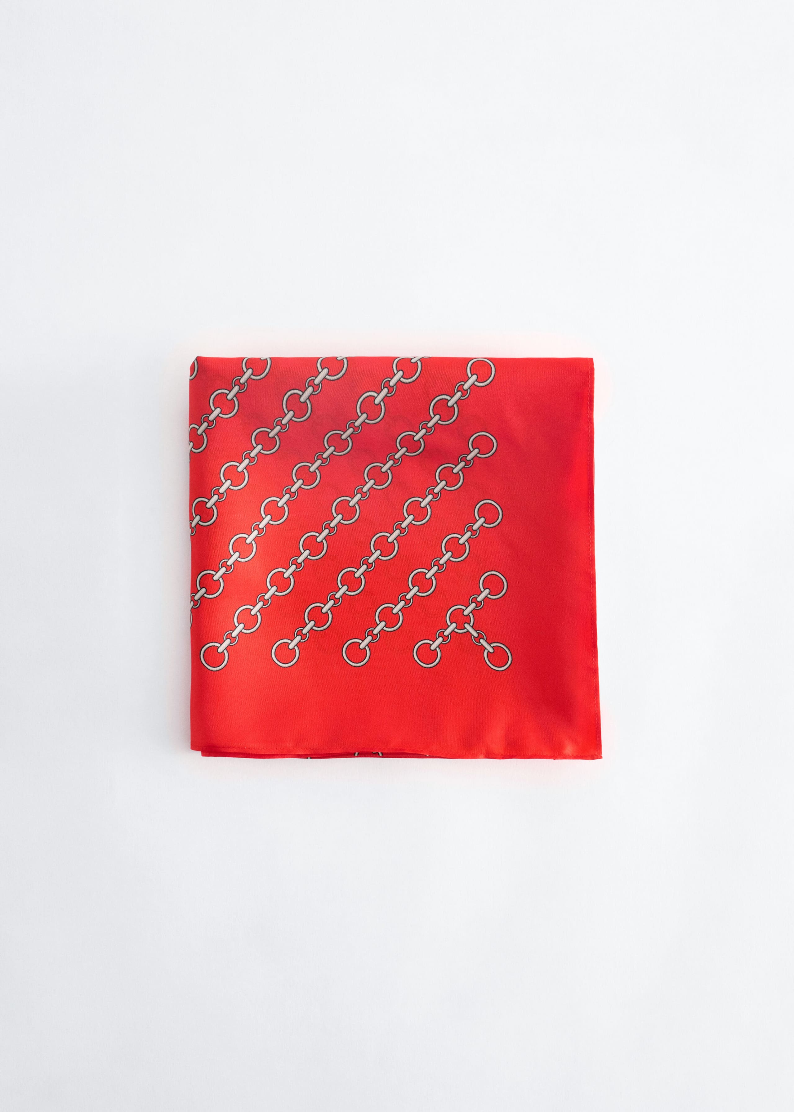 Printed Silk Scarf - Red/Printed - Still Life