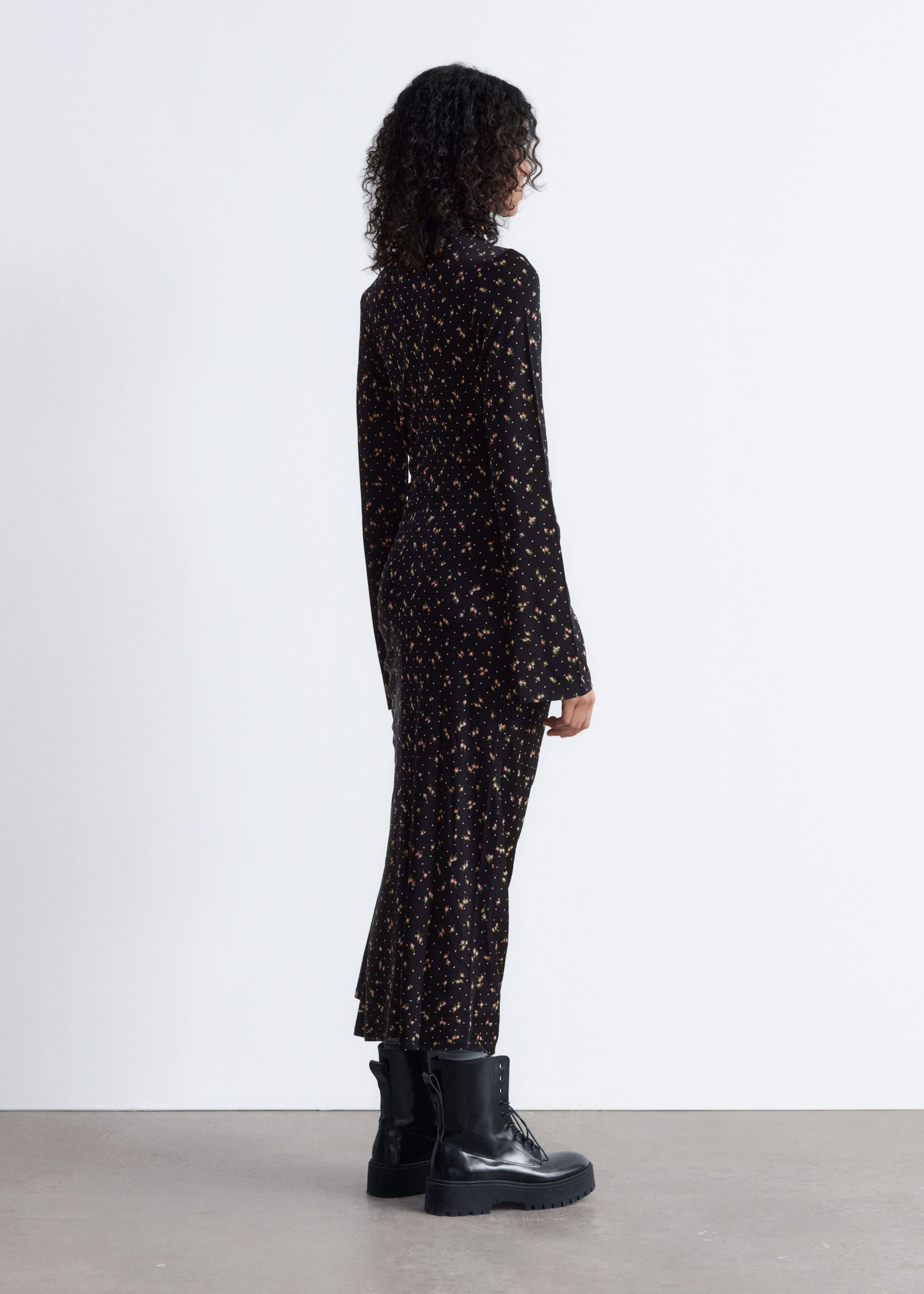 Image of Mock Neck Midi Dress