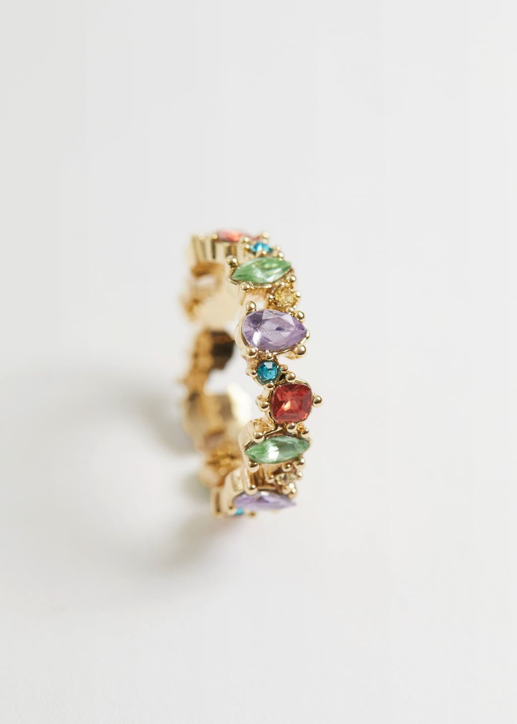 Delicate Multi-Coloured Gemstone Ring - {{variantName}} - Descriptive Detail