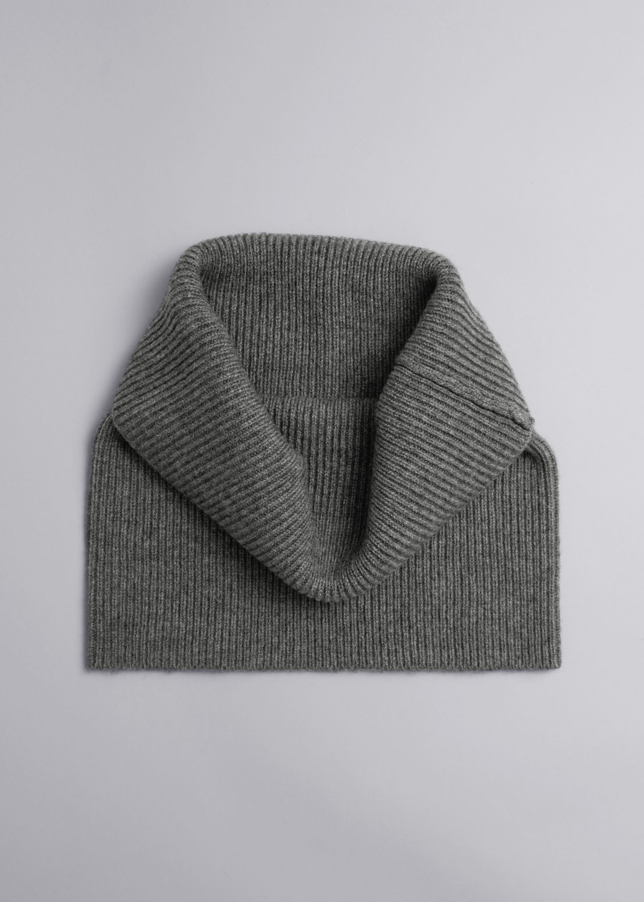 Soft Wool Tube Scarf - Grey - Still Life
