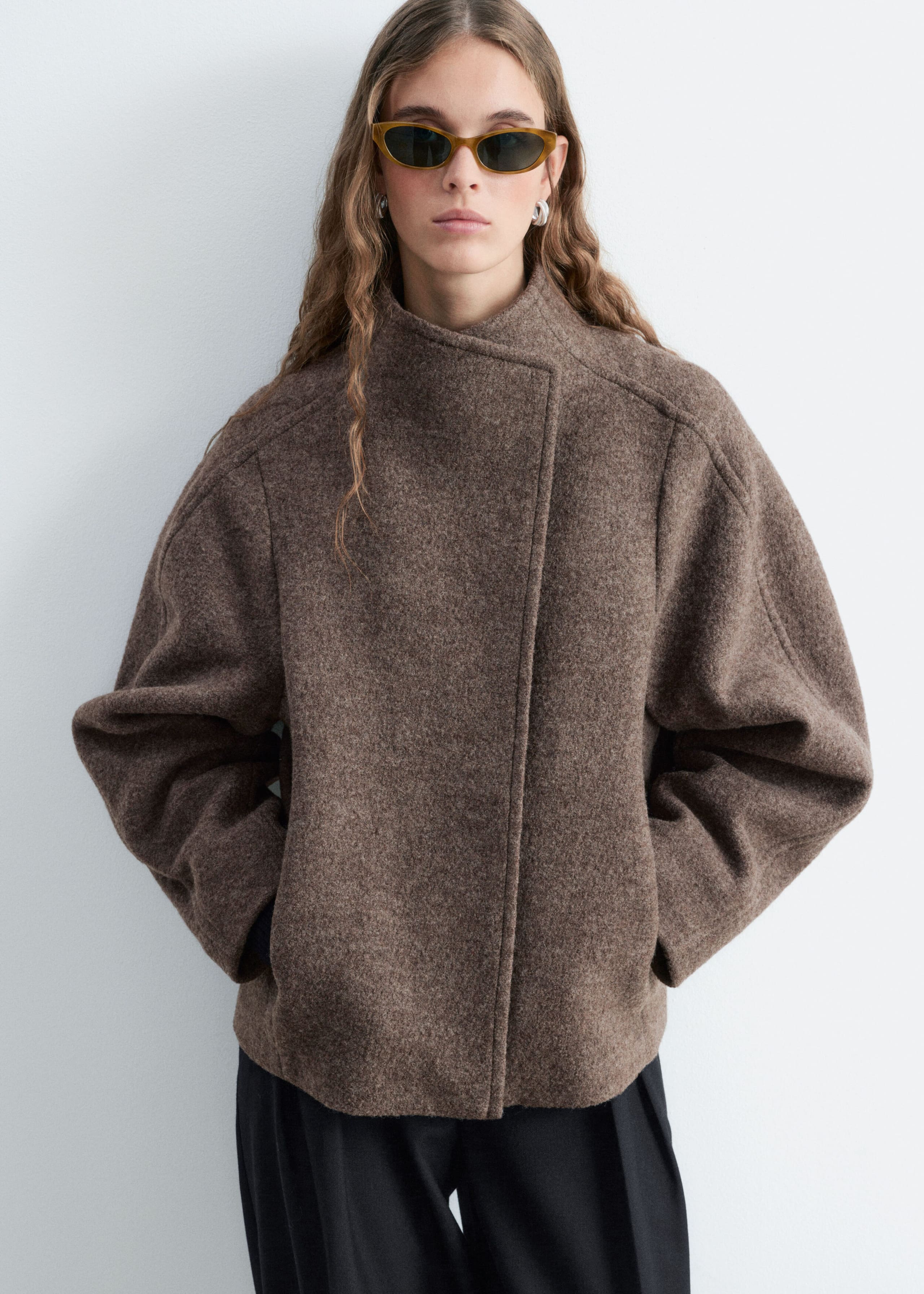 Asymmetric Wool Jacket - Black - Lookbook