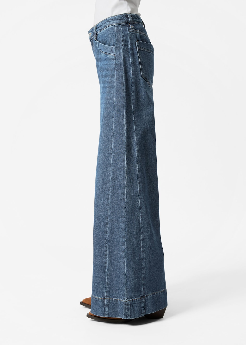 Image of Long Wide-Leg Jeans