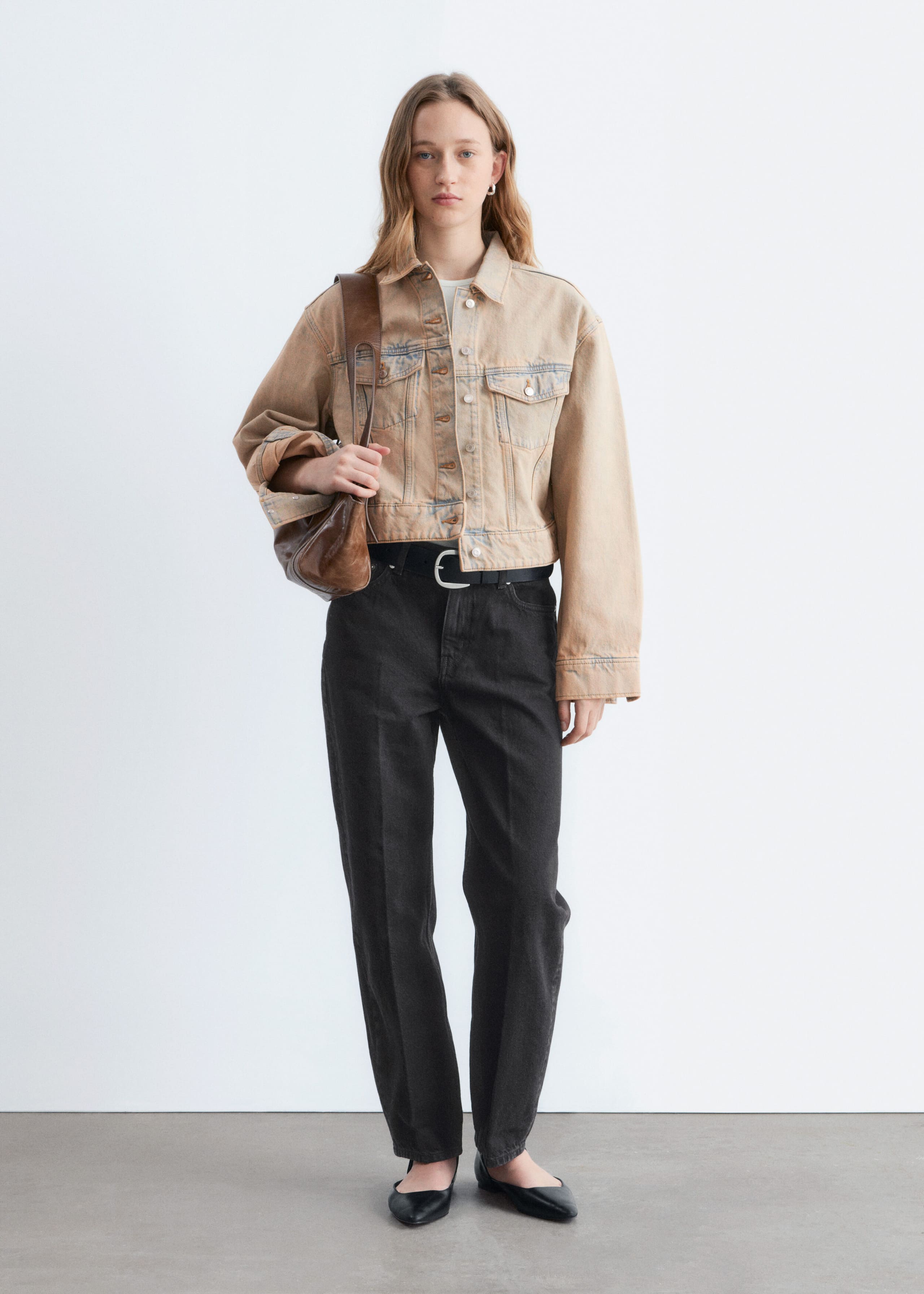 Image of Cropped Overdye Denim Jacket