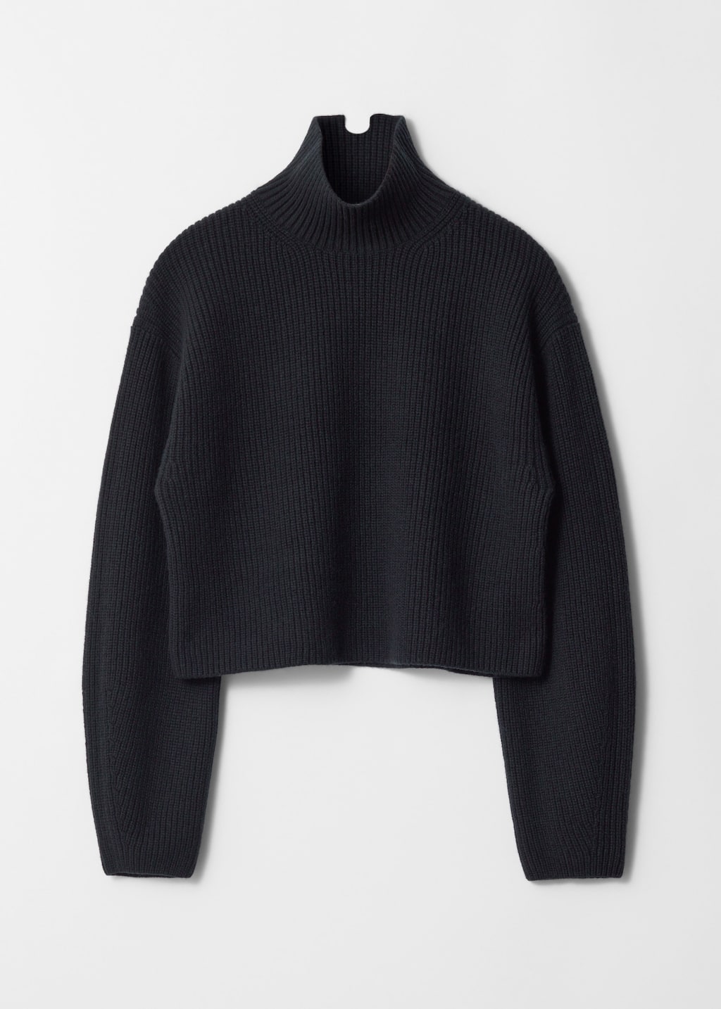 Jersey de cuello alto de punto de canalé