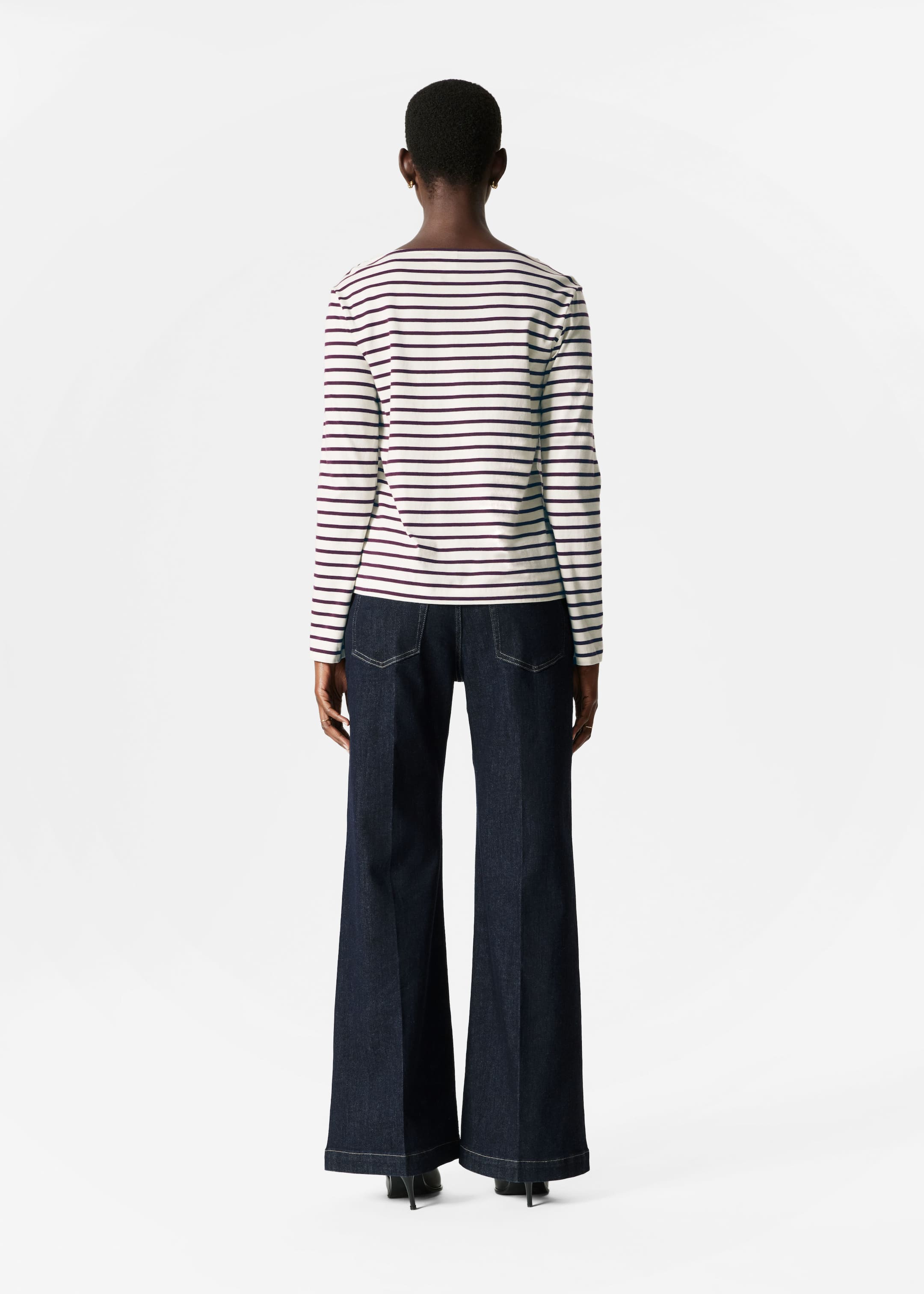 Visualizza immagine più grande: Maglia a righe Breton - Righe viola/bianco - DONNA | H&M IT 5