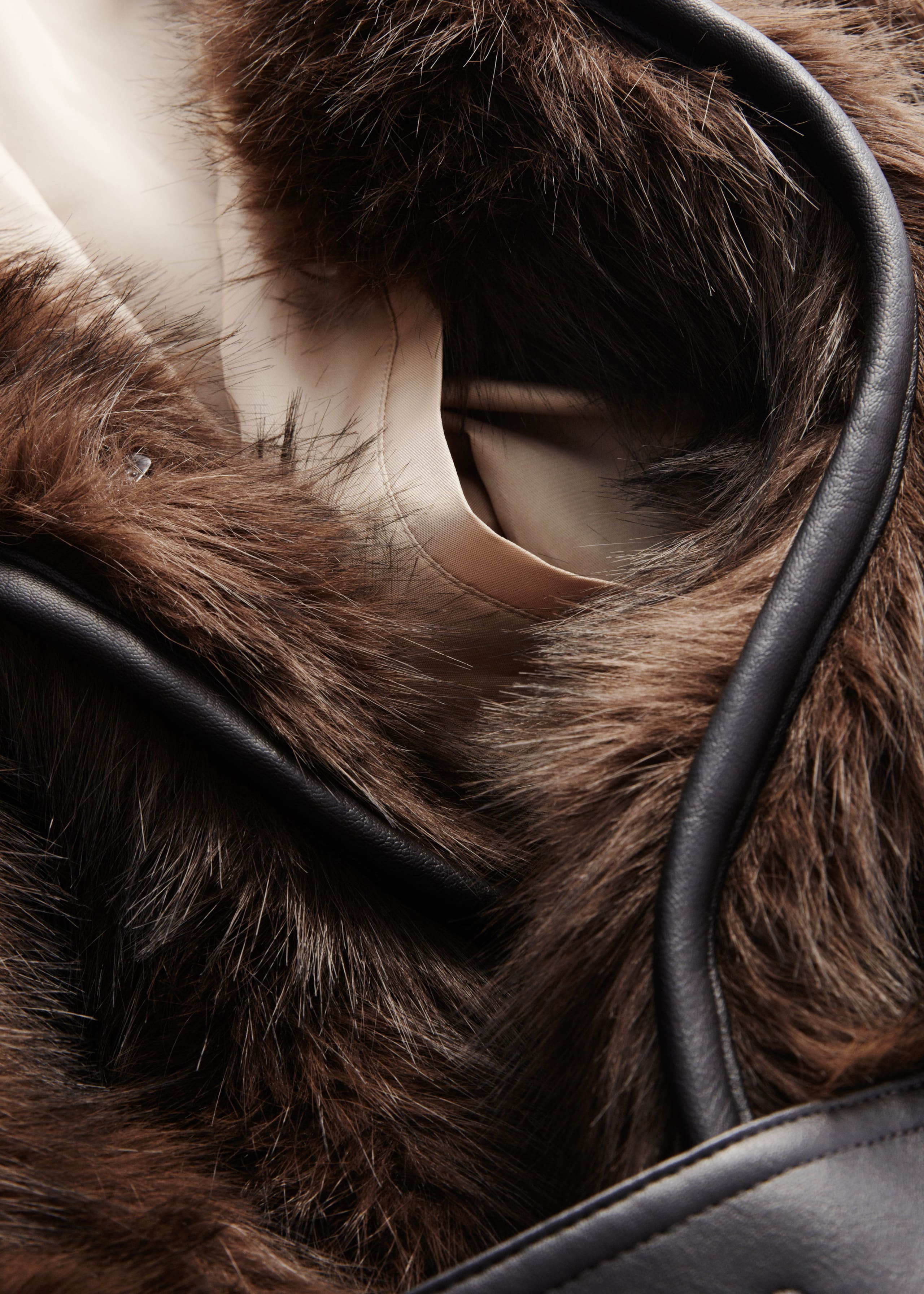 Image of Belted Faux Fur Coat