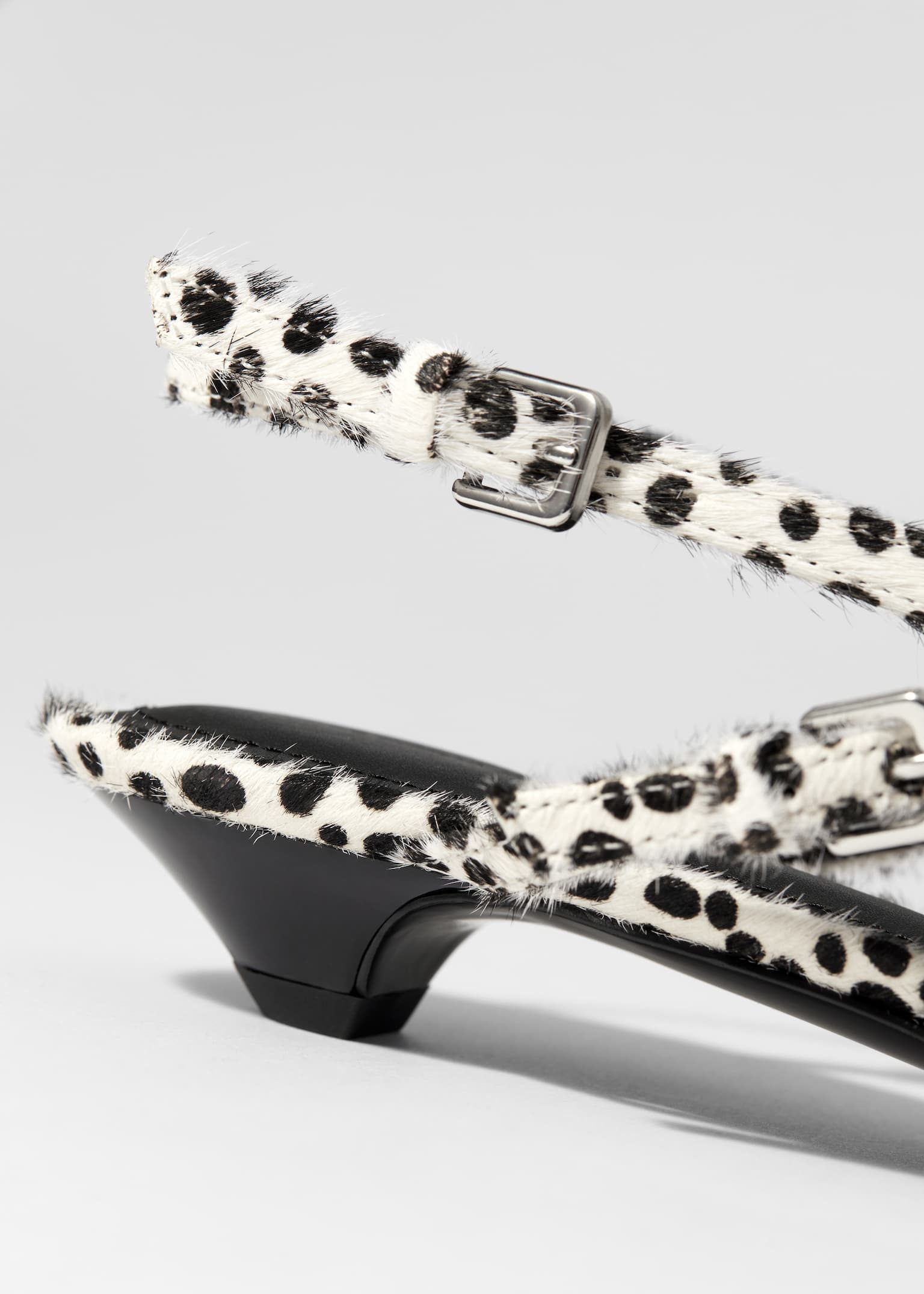 Μπαλαρίνες Slingback με Λουράκια και Αγκράφα - Dalmatian print/Κόκκινο - 5