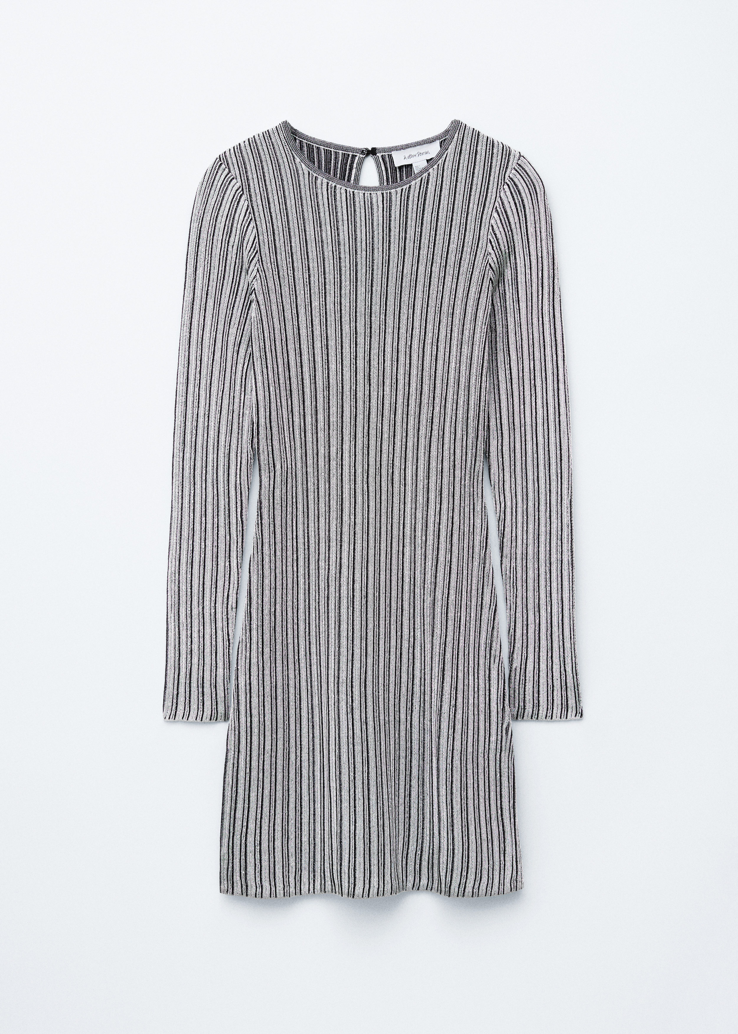 Long-Sleeve Rib-Knit Mini Dress