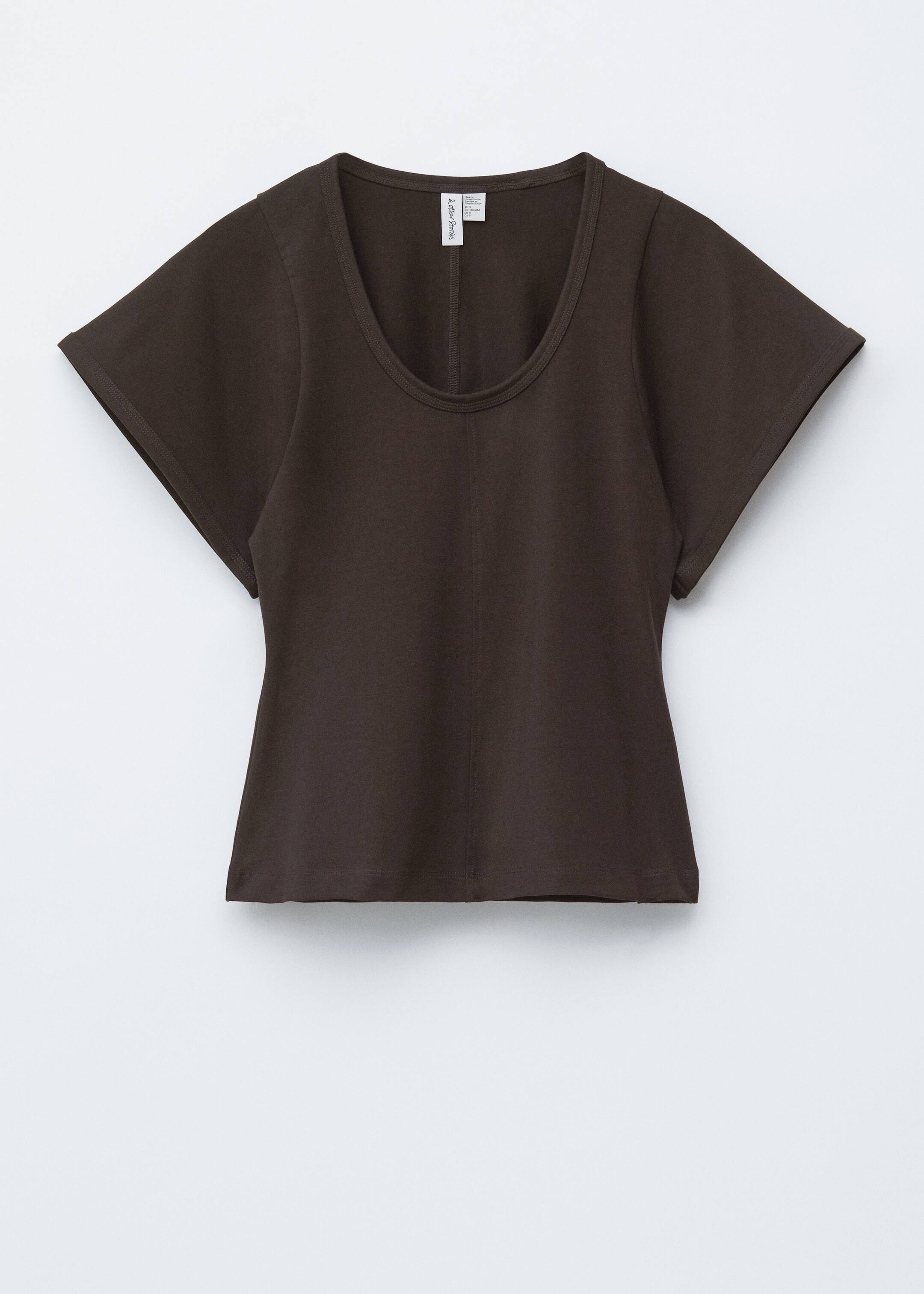 Agrandir l'image: T-shirt à encolure dégagée - Marron foncé - FEMME | H&M FR 6