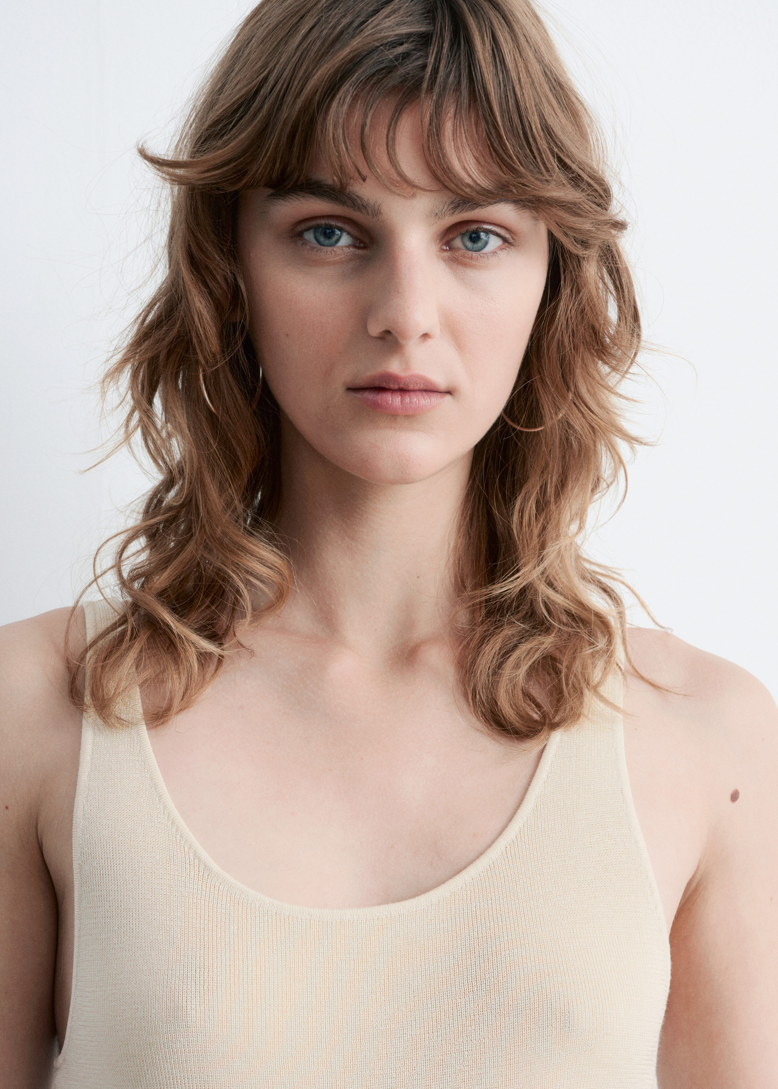 Scoop-Neck Tank Top - Cream - Tops - & Other Stories US