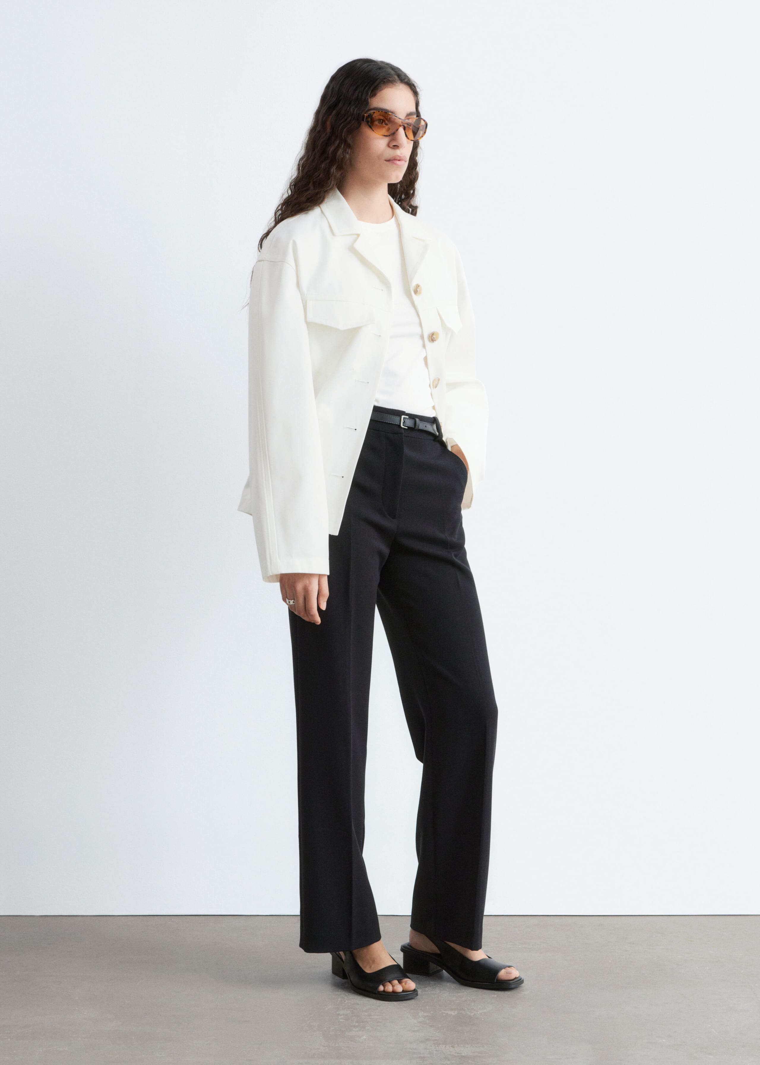 Image of Straight Press-Crease Trousers