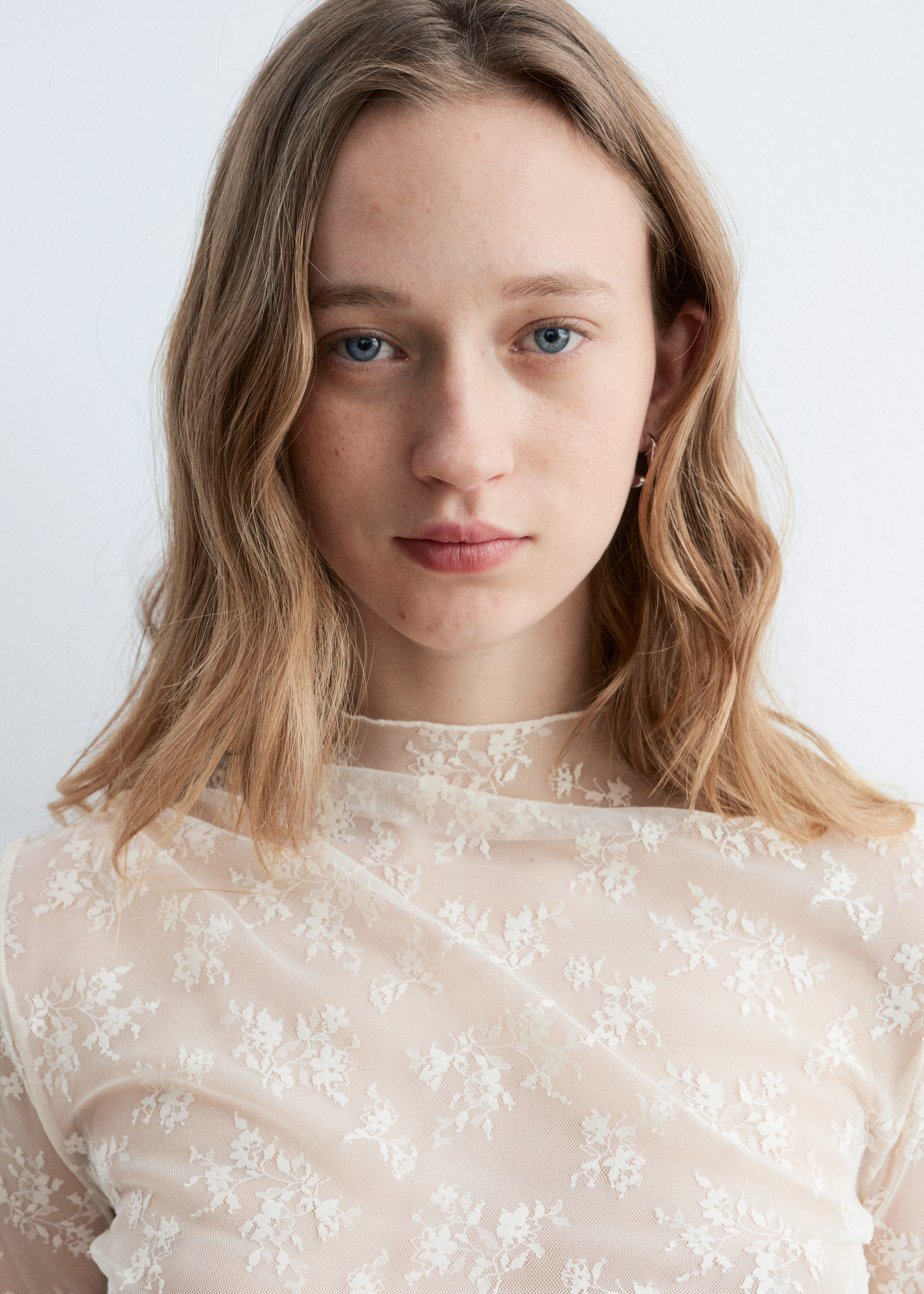 Long-Sleeve Lace Top - Cream - & Other Stories US