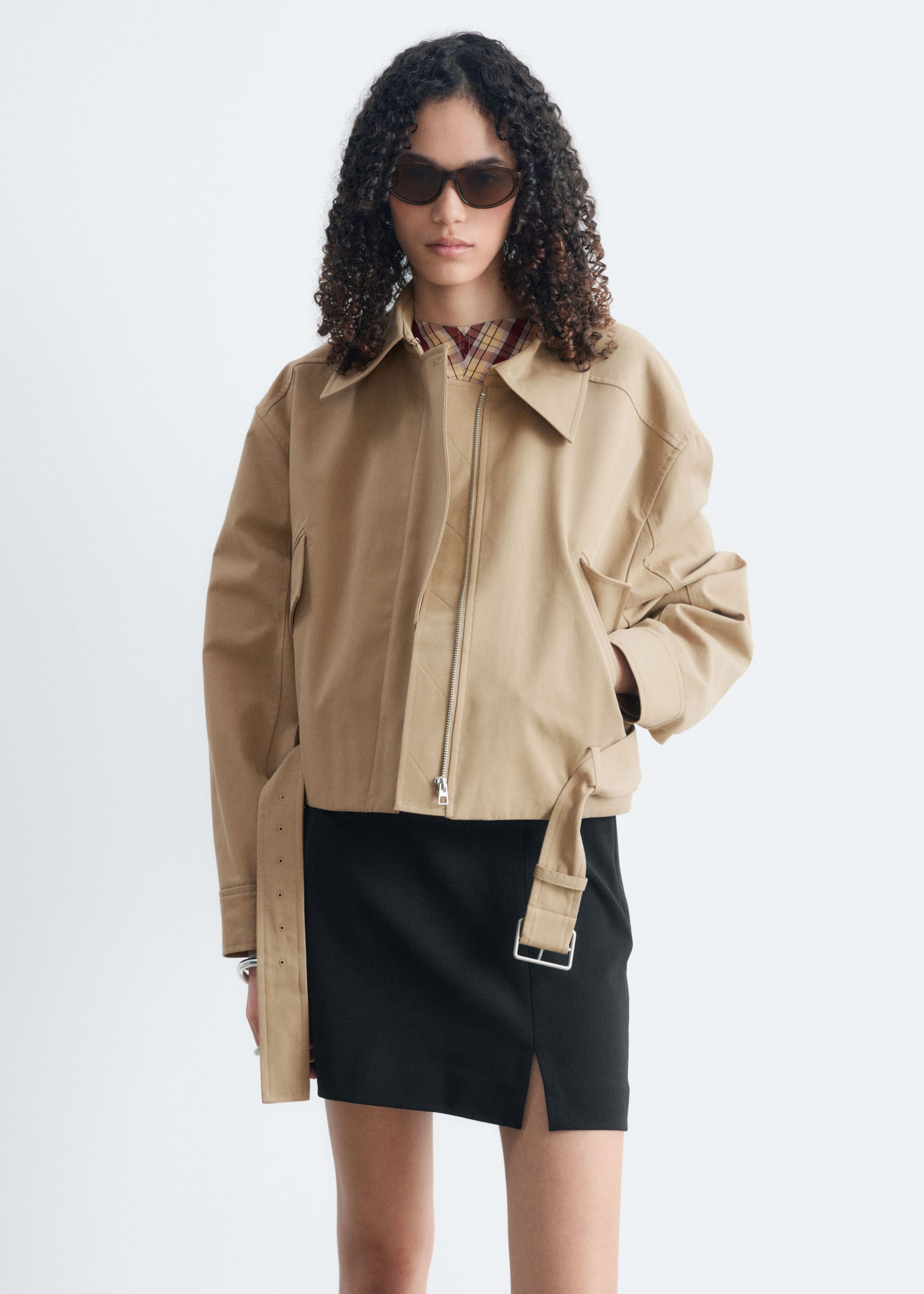 Belted Cotton Twill Jacket - Beige - Lookbook