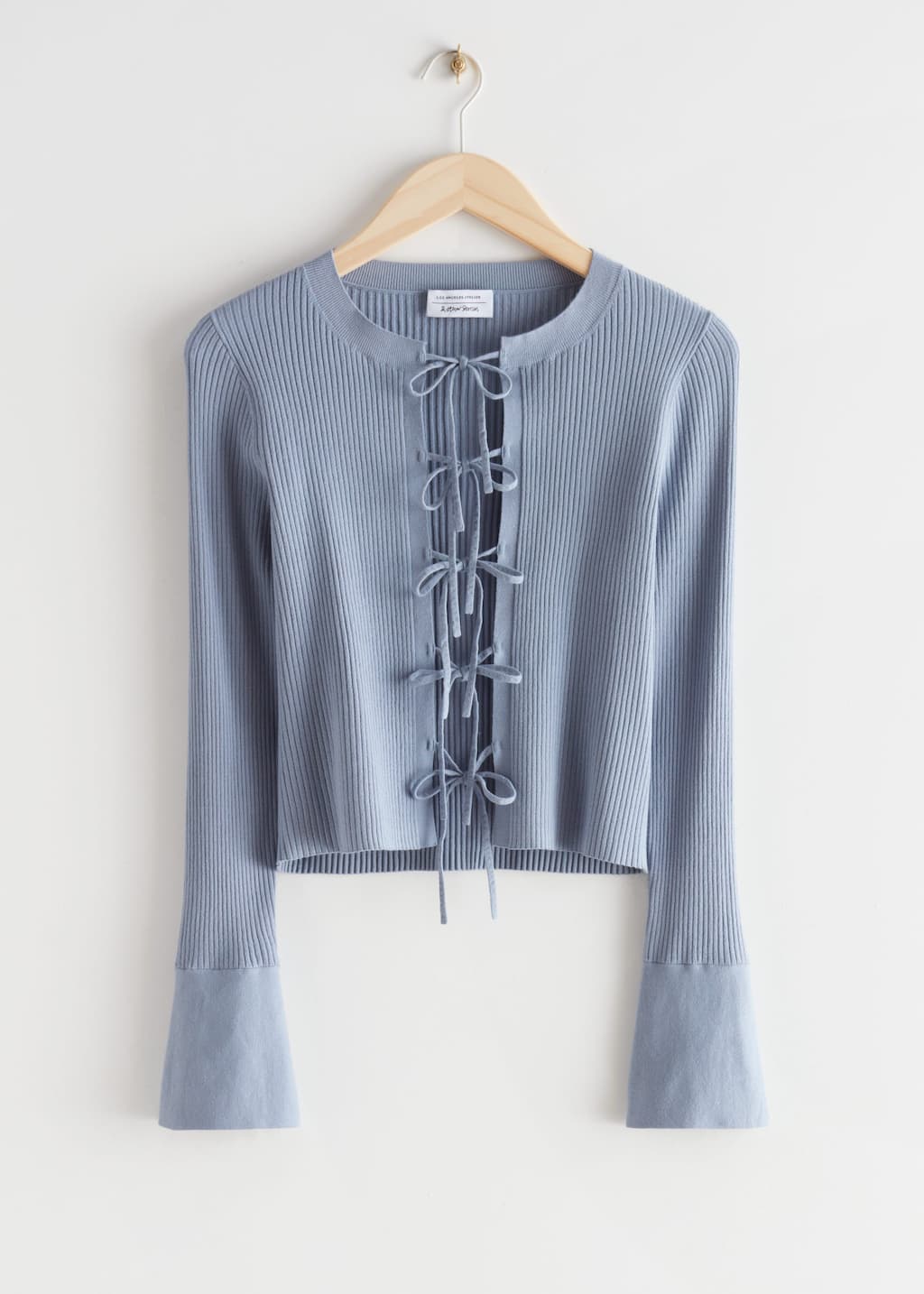 Front Tie Rib Cardigan - Lilac - Still Life